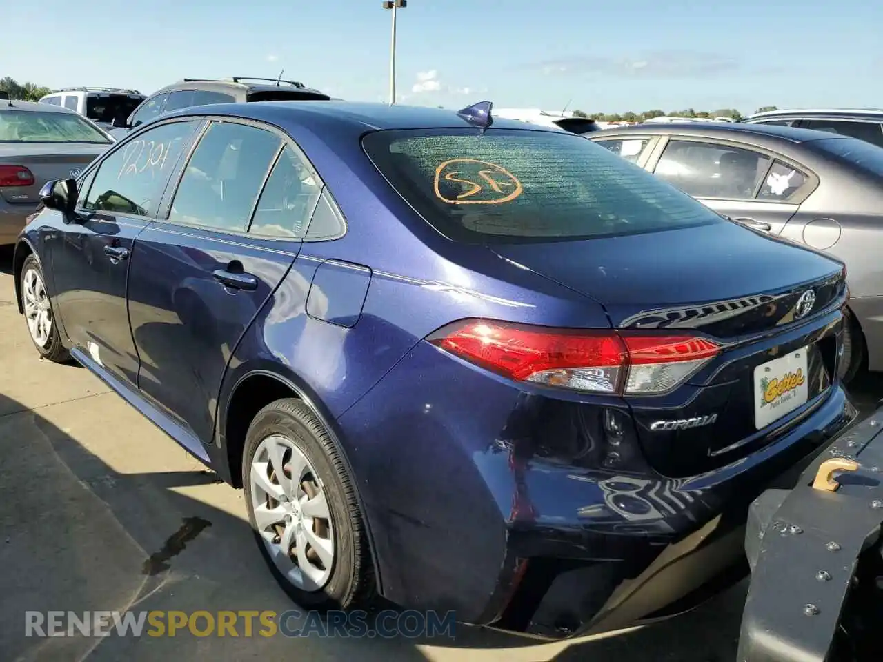 3 Photograph of a damaged car JTDEPMAE9MJ120592 TOYOTA COROLLA 2021
