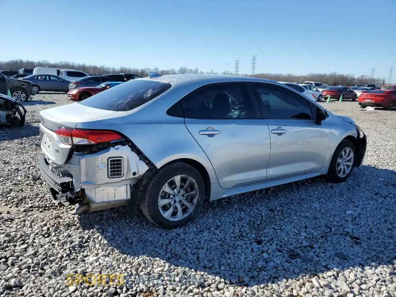 3 Photograph of a damaged car JTDEPMAE9MJ128630 TOYOTA COROLLA 2021
