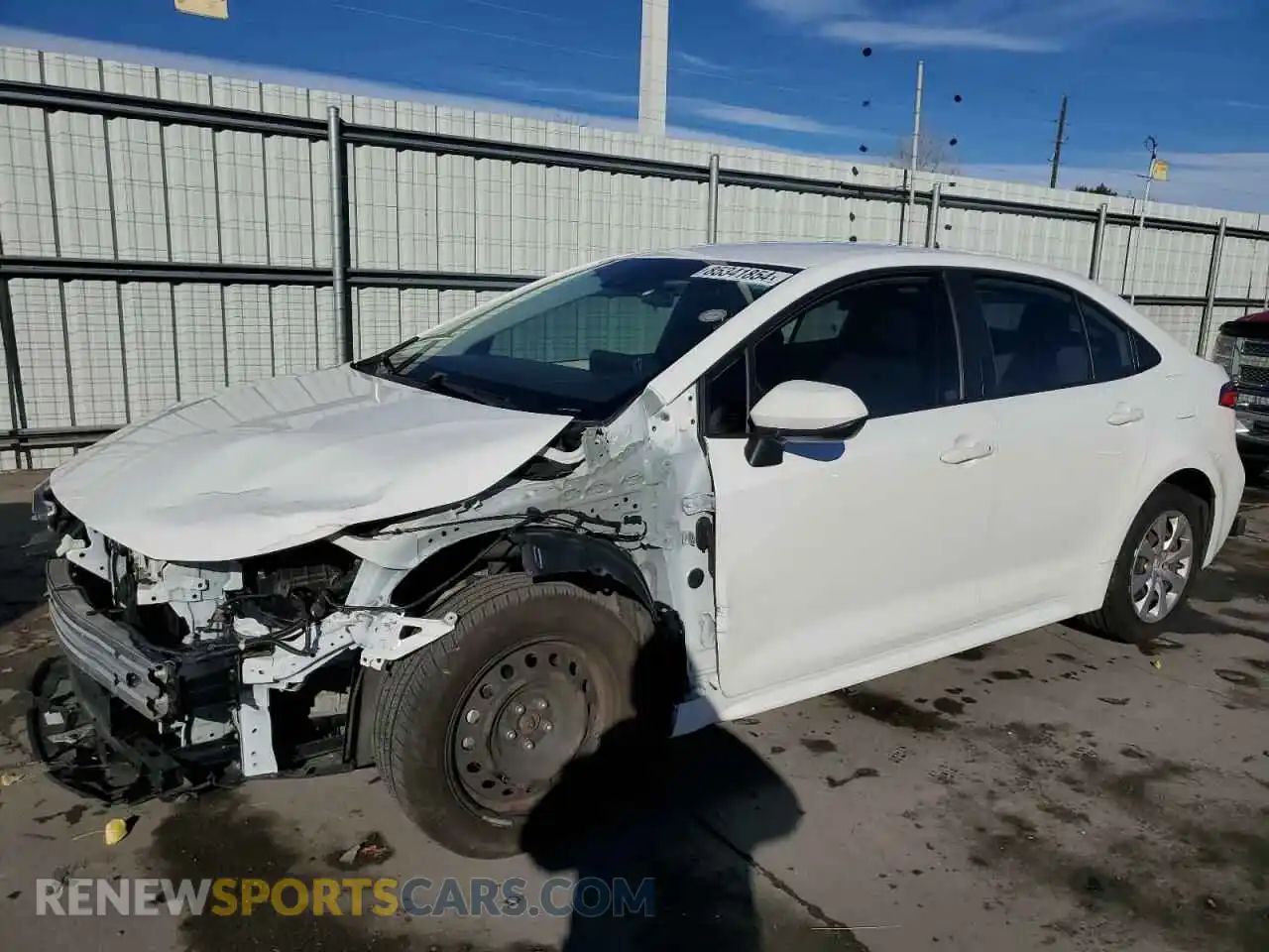 1 Photograph of a damaged car JTDEPMAE9MJ129082 TOYOTA COROLLA 2021