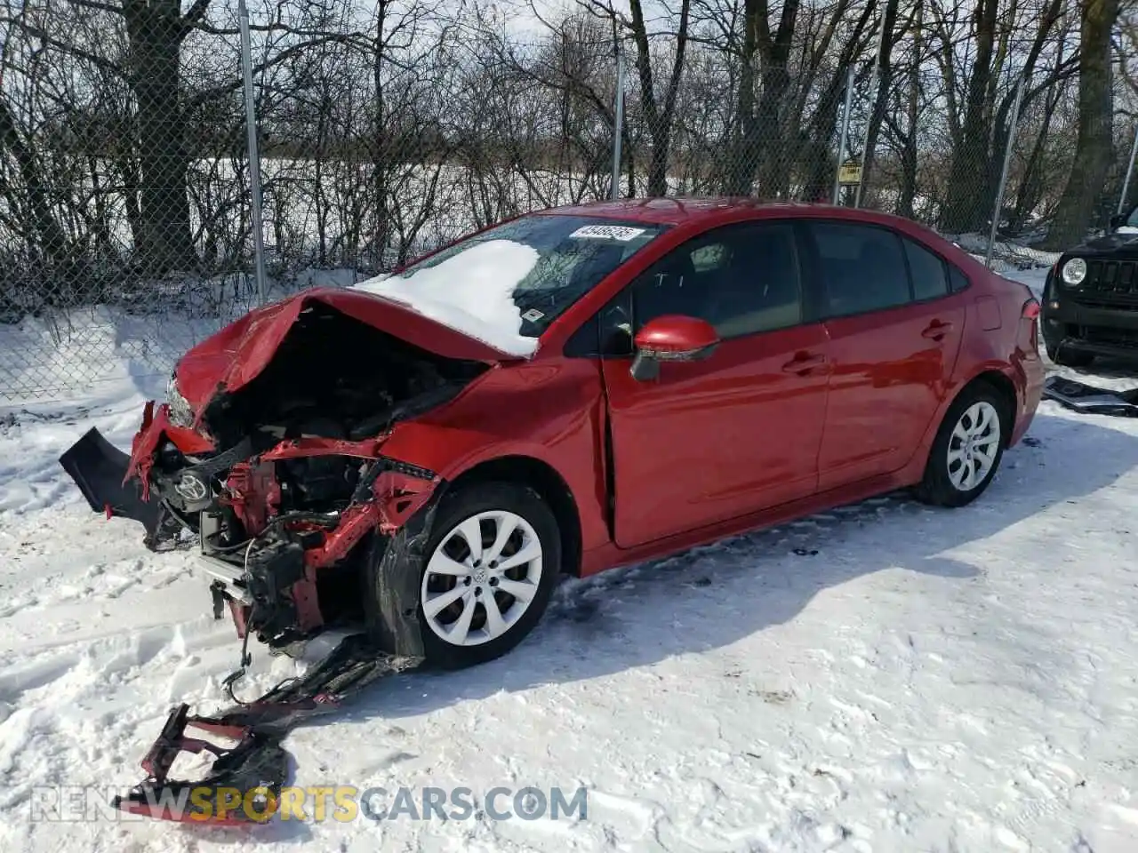 1 Photograph of a damaged car JTDEPMAE9MJ133245 TOYOTA COROLLA 2021