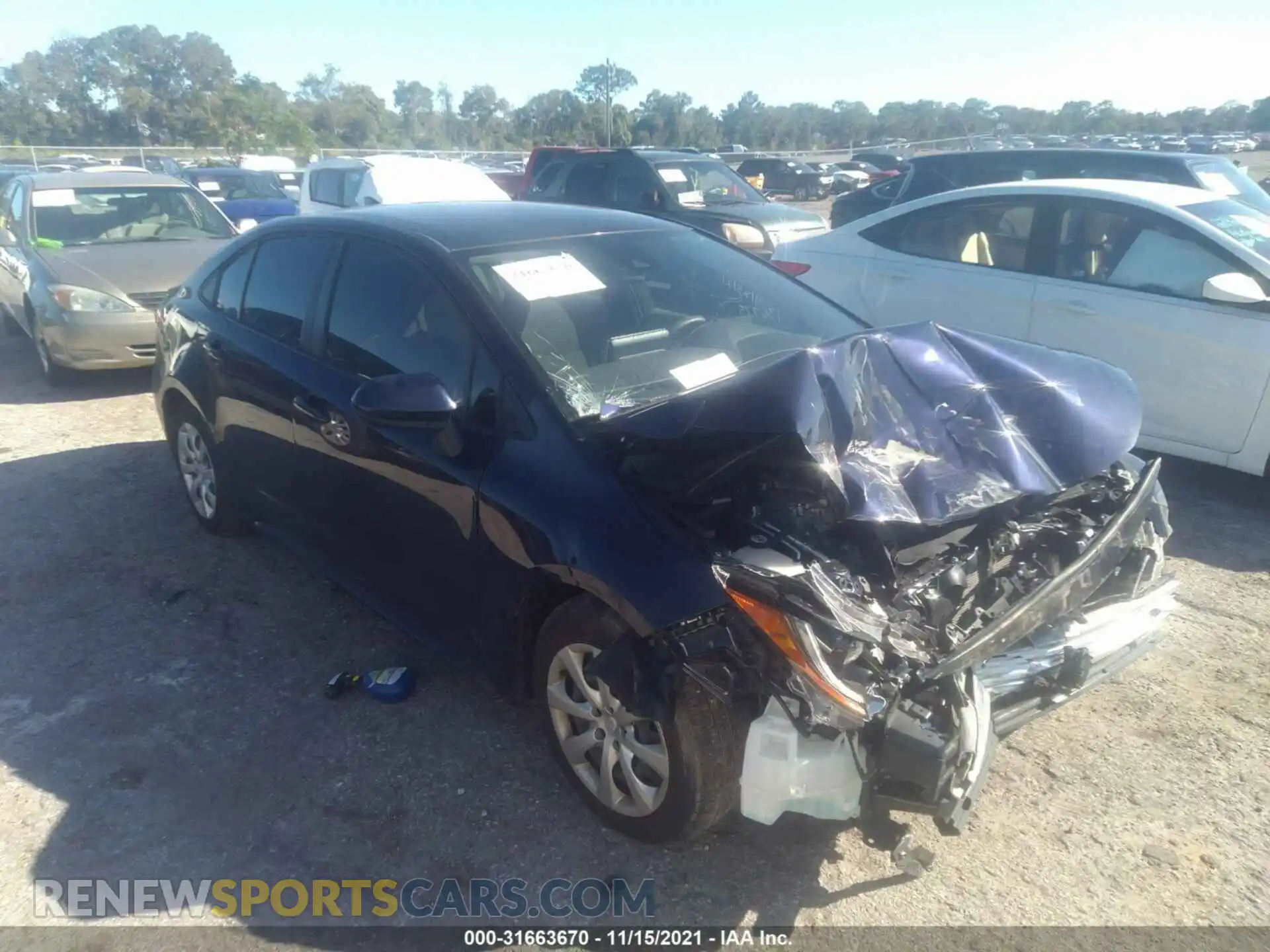 1 Photograph of a damaged car JTDEPMAE9MJ136775 TOYOTA COROLLA 2021