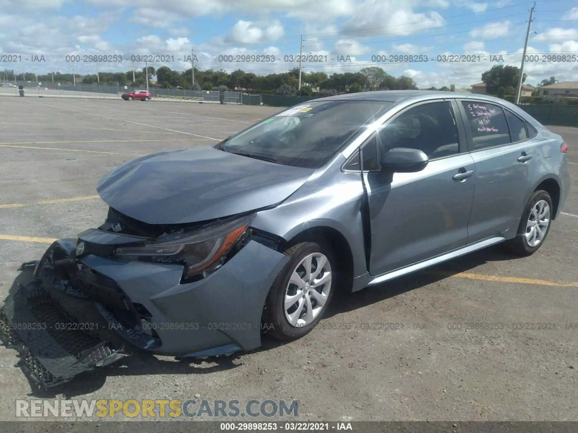 2 Photograph of a damaged car JTDEPMAE9MJ158193 TOYOTA COROLLA 2021