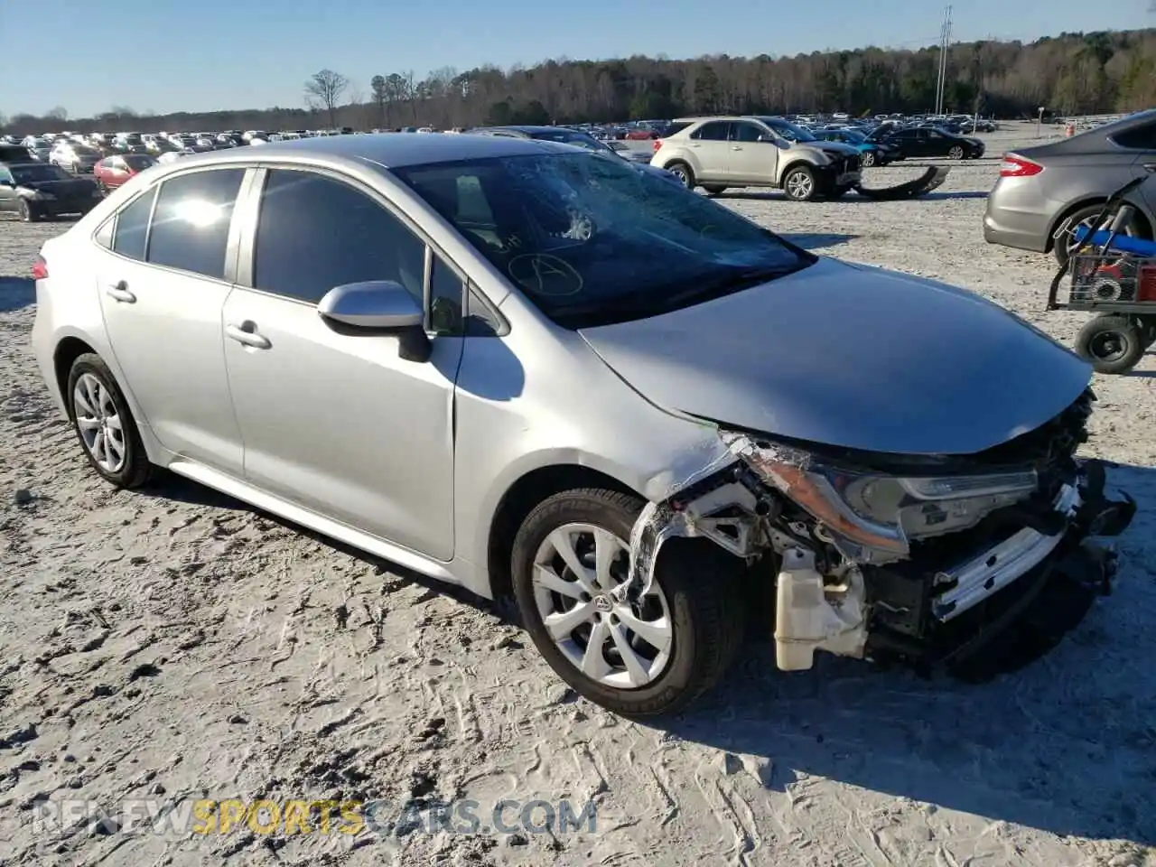1 Photograph of a damaged car JTDEPMAE9MJ177102 TOYOTA COROLLA 2021