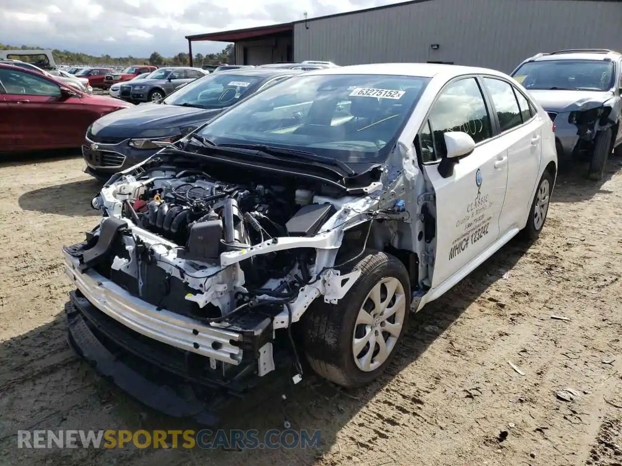 2 Photograph of a damaged car JTDEPMAE9MJ187662 TOYOTA COROLLA 2021