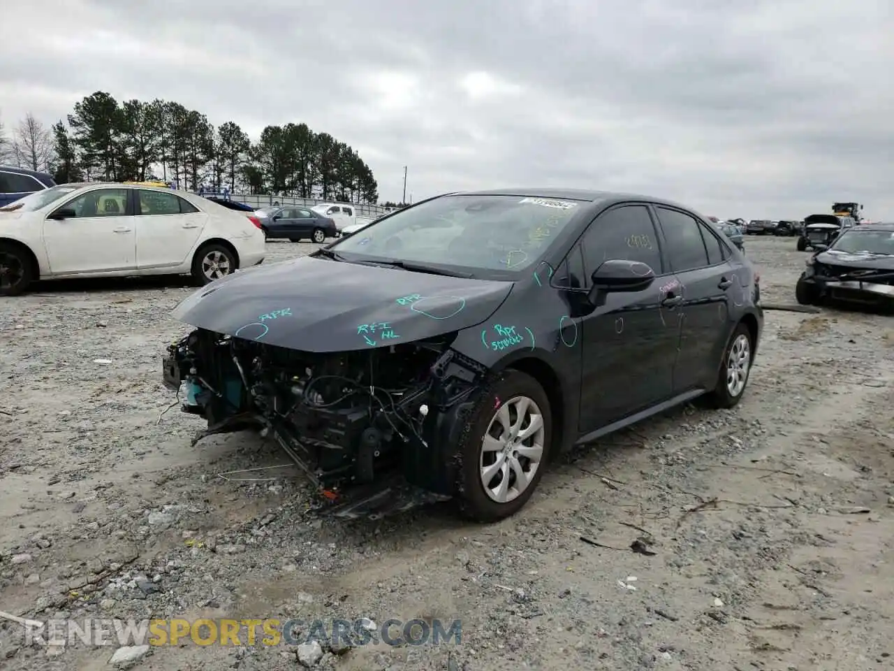 2 fotografías del automóvil dañado JTDEPMAEXMJ123937 TOYOTA COROLLA 2021