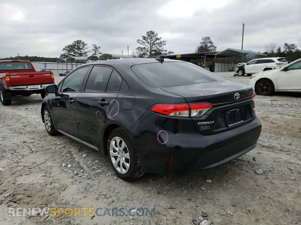 3 fotografías del automóvil dañado JTDEPMAEXMJ123937 TOYOTA COROLLA 2021