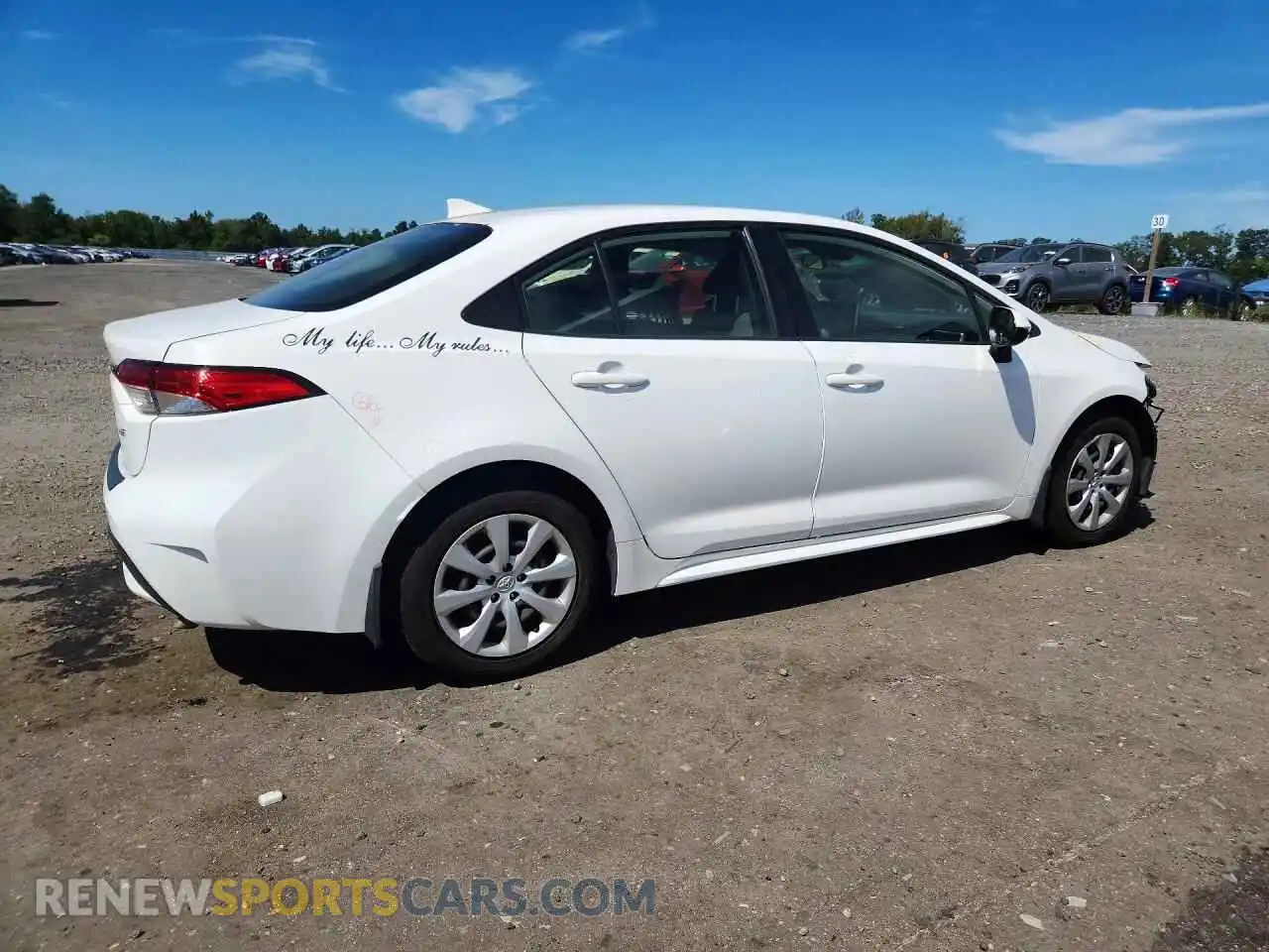 3 fotografías del automóvil dañado JTDEPMAEXMJ140382 TOYOTA COROLLA 2021