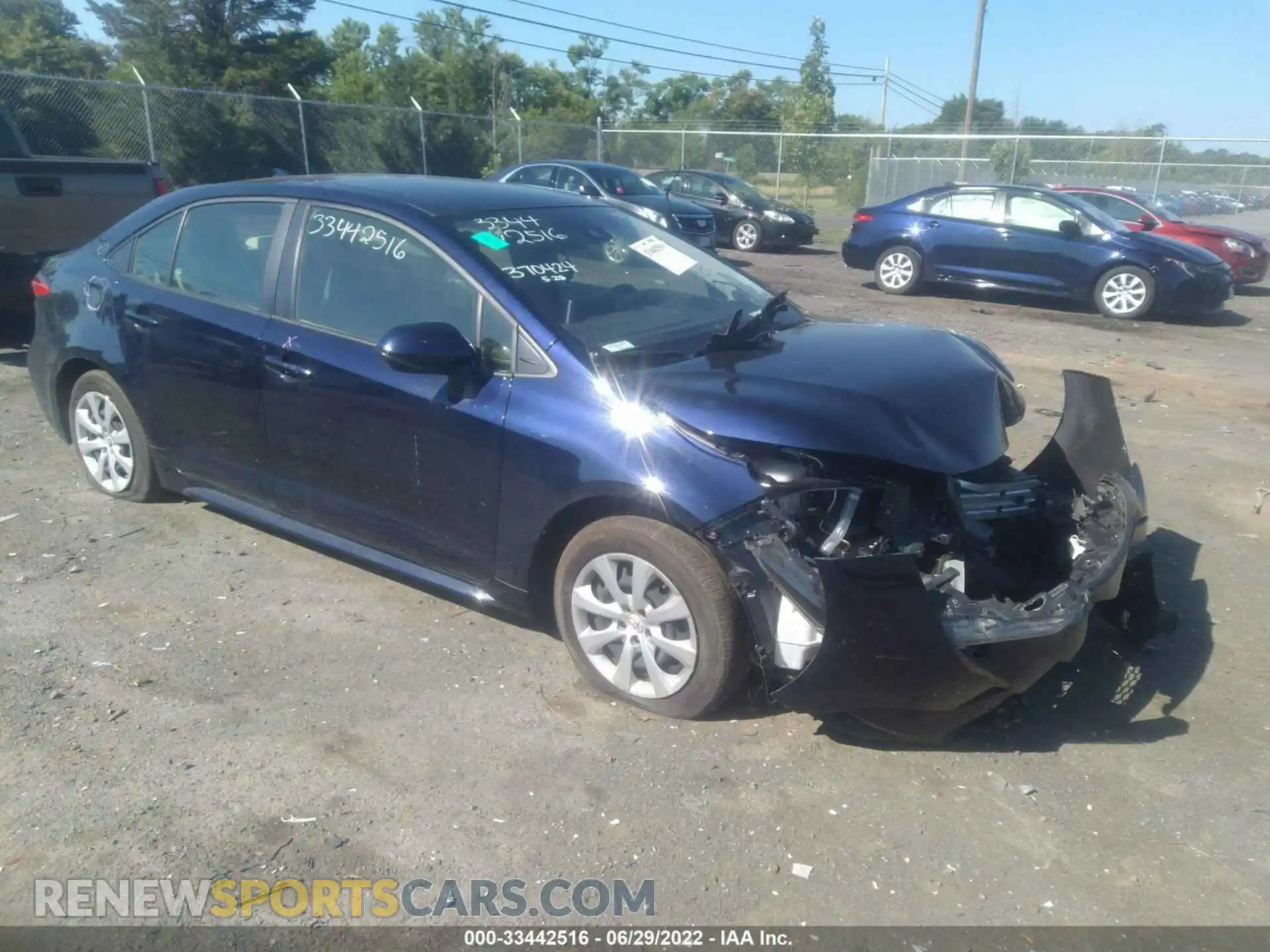 1 Photograph of a damaged car JTDEPMAEXMJ142004 TOYOTA COROLLA 2021