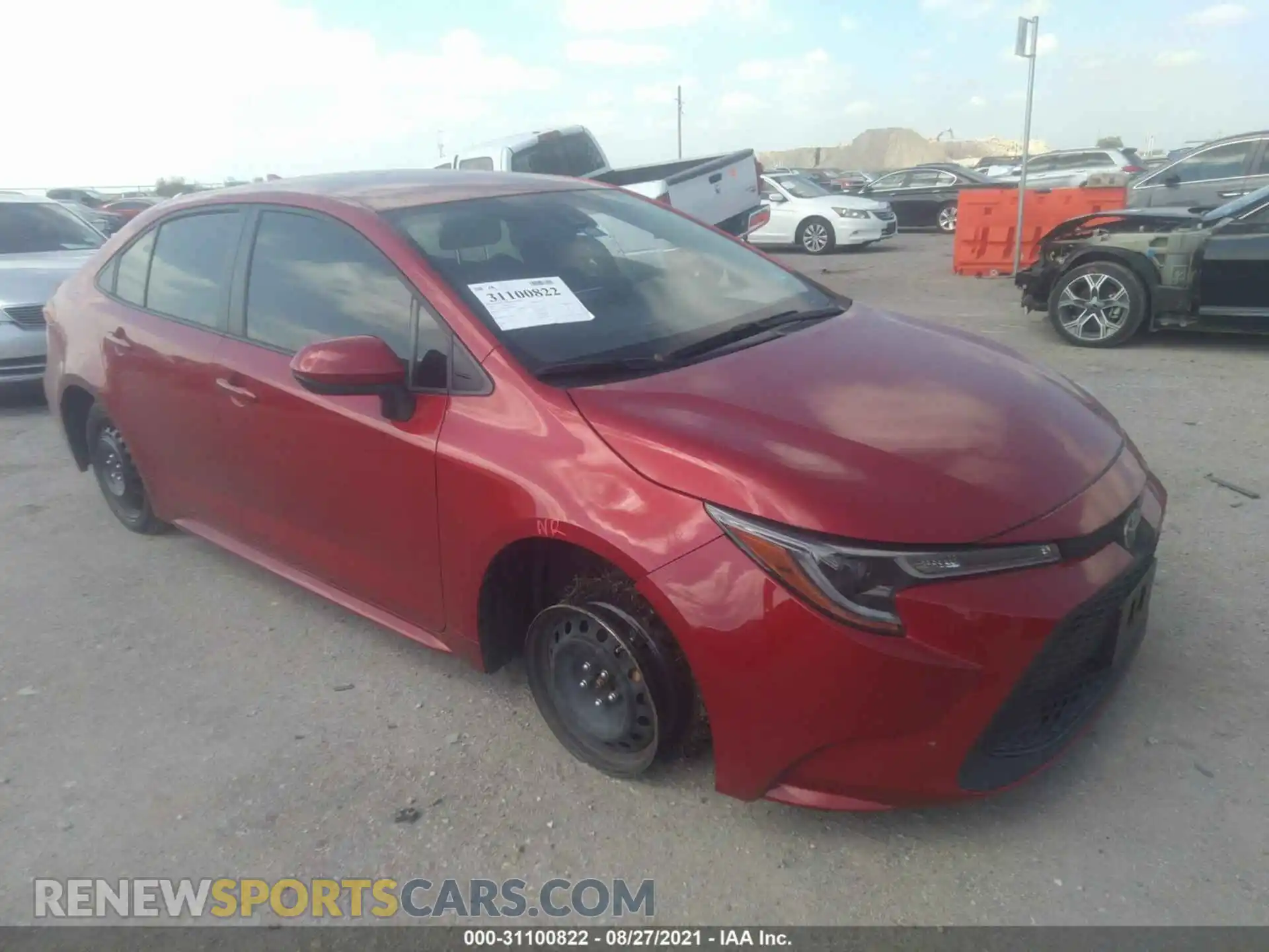 1 Photograph of a damaged car JTDEPMAEXMJ148434 TOYOTA COROLLA 2021