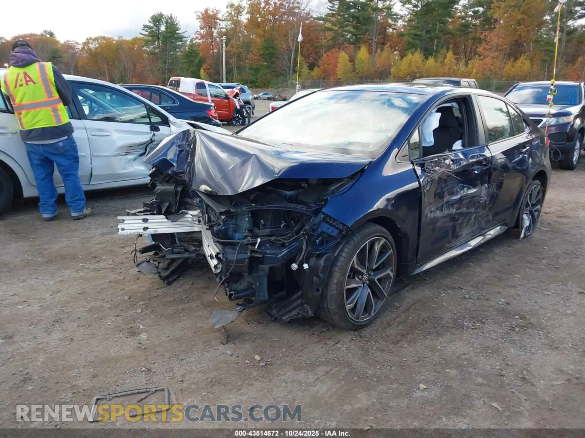 2 fotografías del automóvil dañado JTDP4MCE3MJ065345 TOYOTA COROLLA 2021