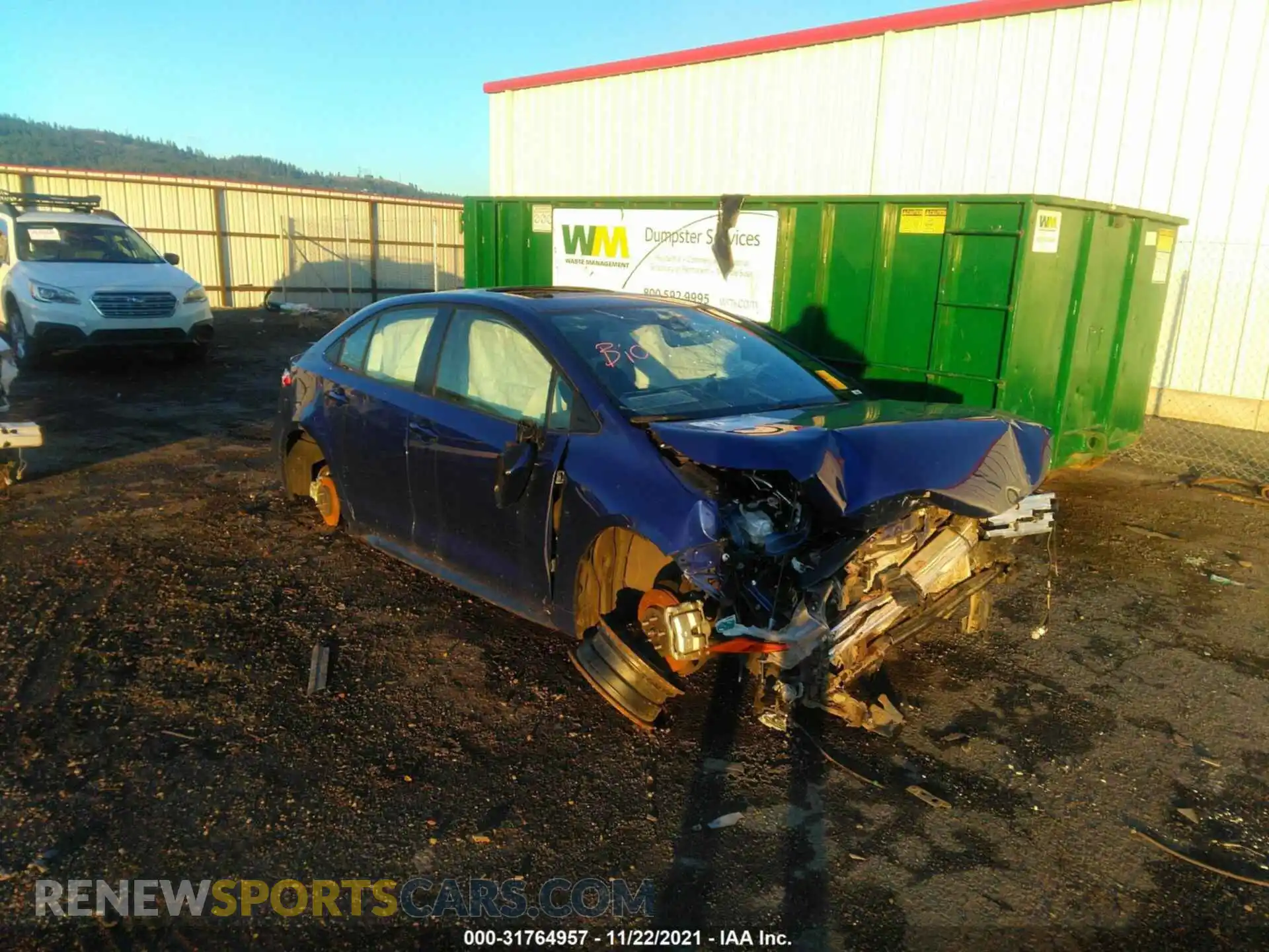 1 Photograph of a damaged car JTDP4MCE5MJ078615 TOYOTA COROLLA 2021