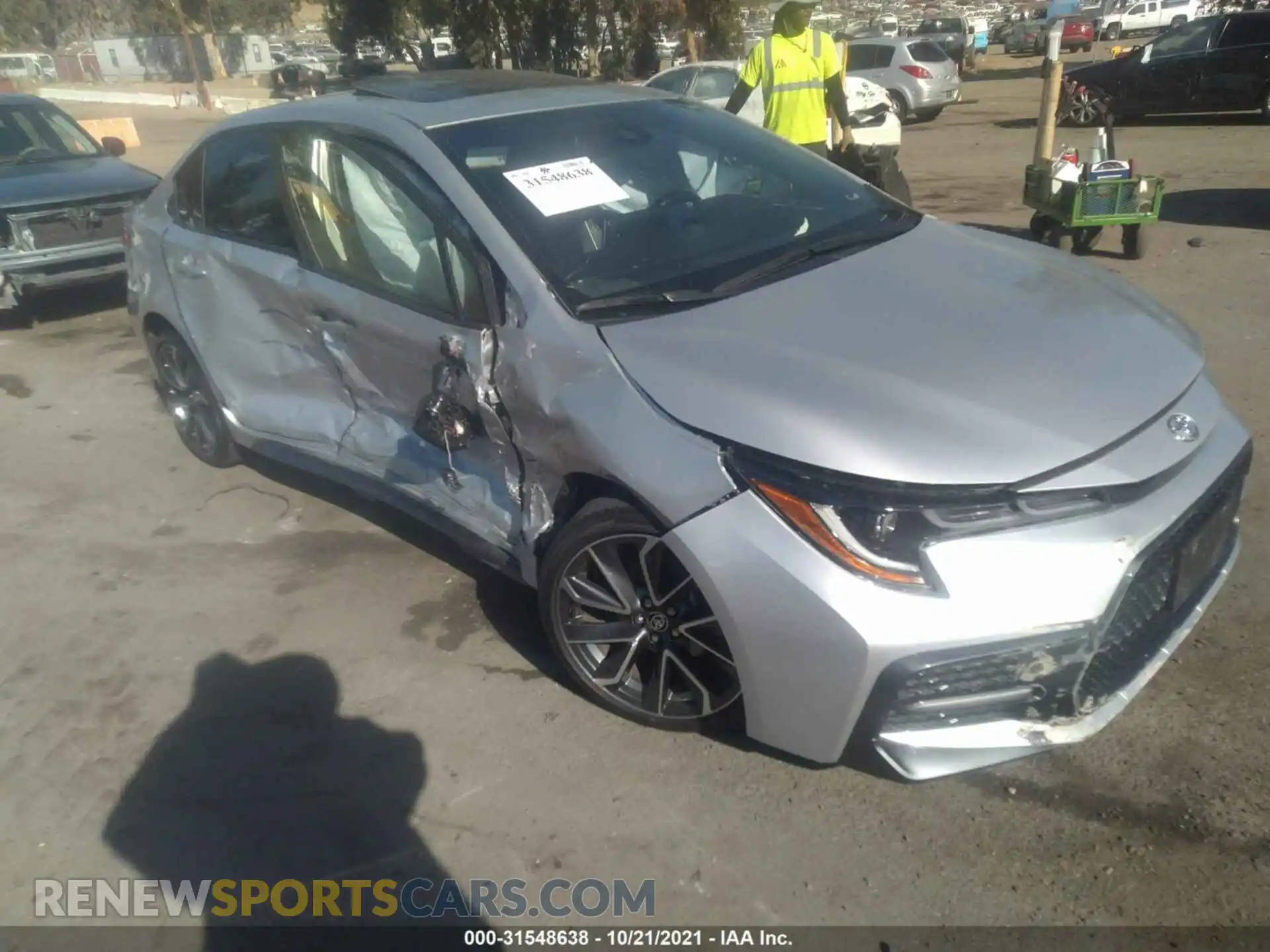 1 Photograph of a damaged car JTDP4MCE6MJ069115 TOYOTA COROLLA 2021