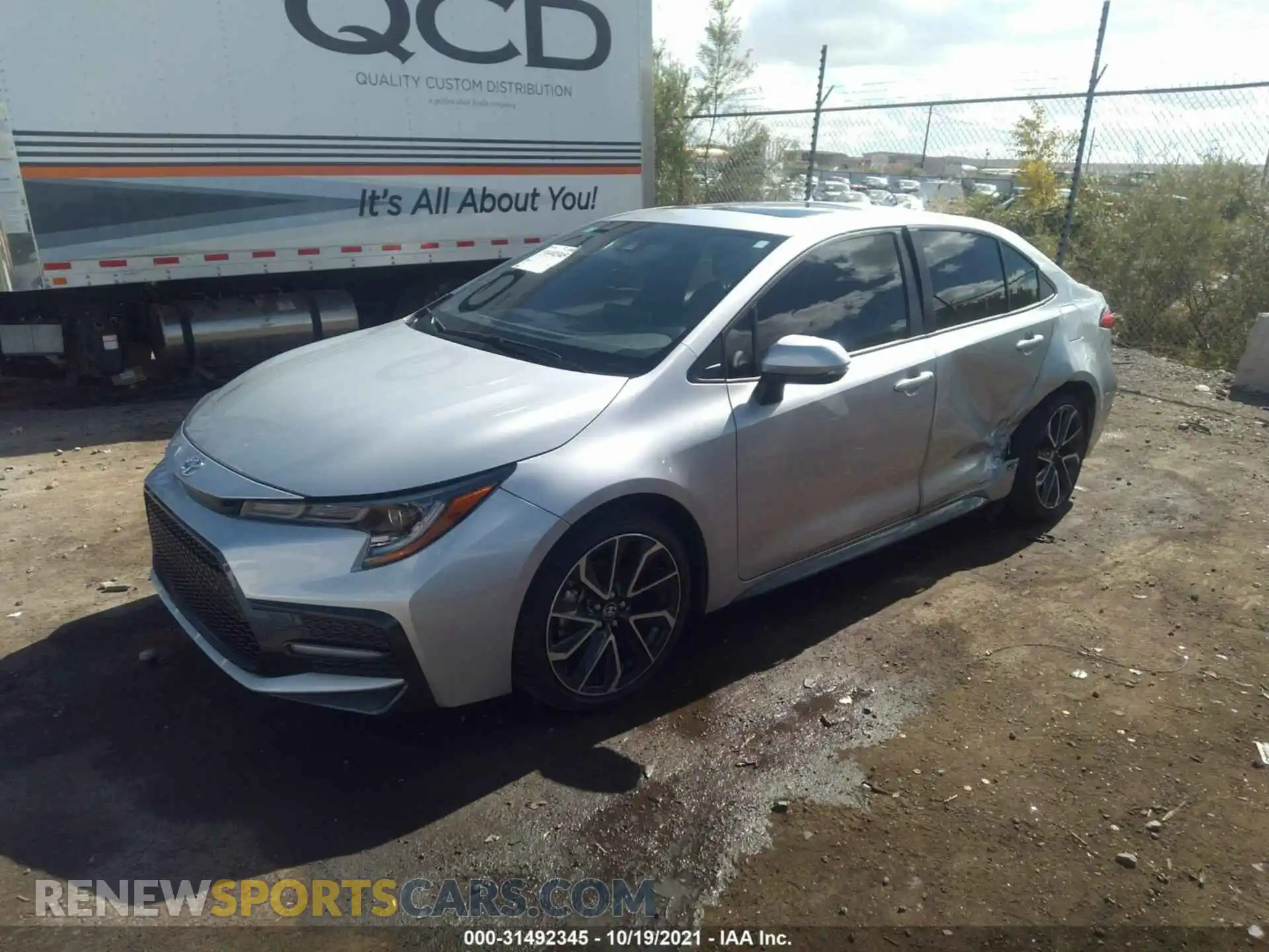 2 fotografías del automóvil dañado JTDP4MCE8MJ067396 TOYOTA COROLLA 2021