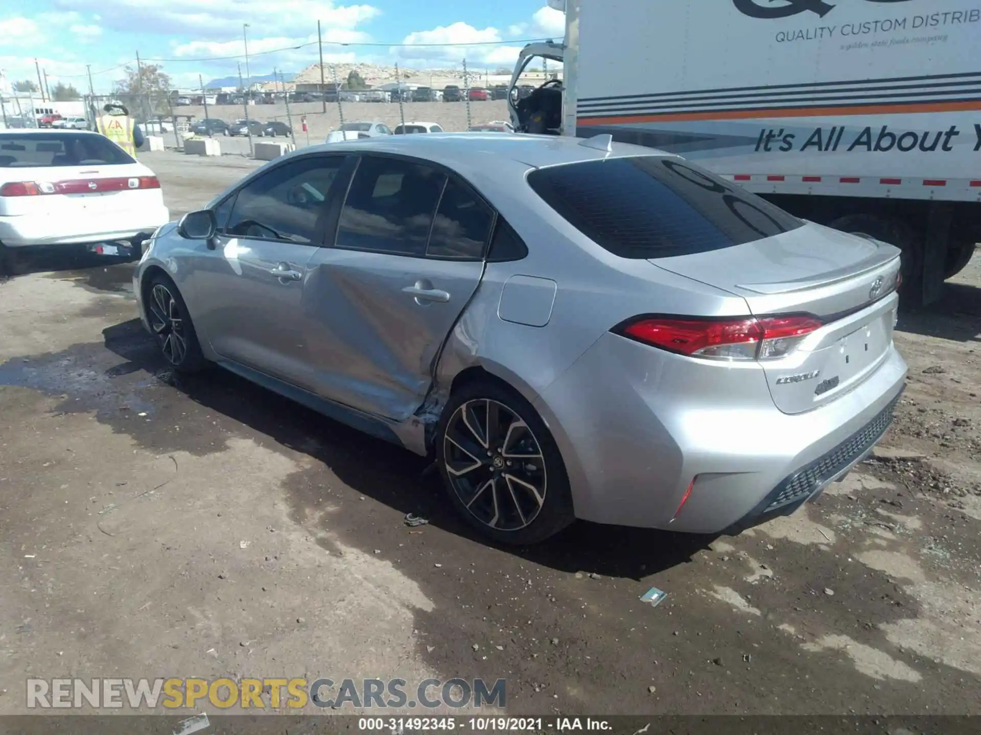 3 fotografías del automóvil dañado JTDP4MCE8MJ067396 TOYOTA COROLLA 2021
