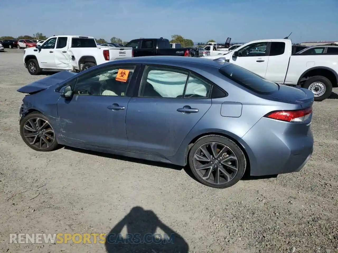 2 fotografías del automóvil dañado JTDP4MCEXMJ080540 TOYOTA COROLLA 2021
