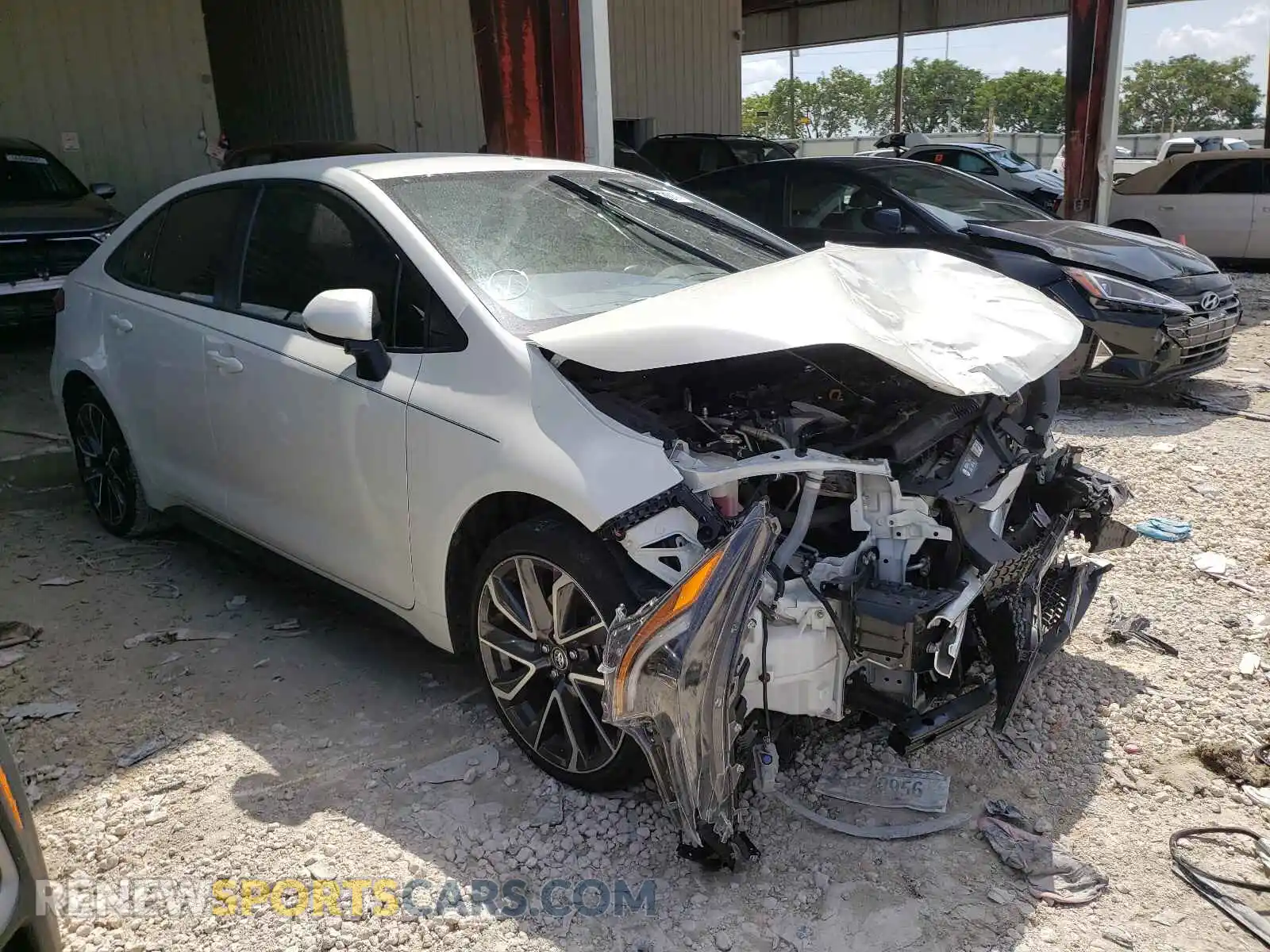 1 Photograph of a damaged car JTDS4MCE0MJ060064 TOYOTA COROLLA 2021