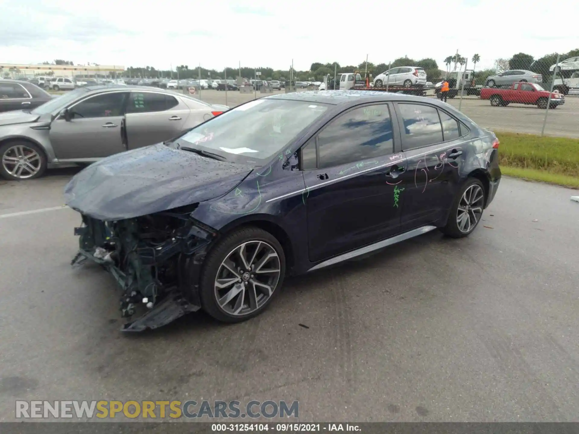 2 Photograph of a damaged car JTDS4MCE1MJ063927 TOYOTA COROLLA 2021