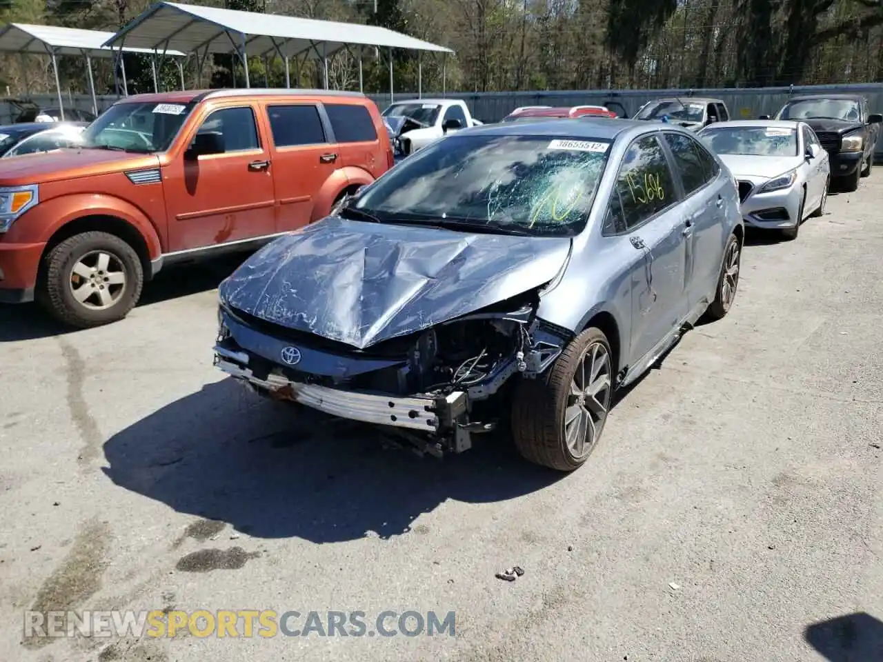 2 Photograph of a damaged car JTDS4MCE1MJ064995 TOYOTA COROLLA 2021