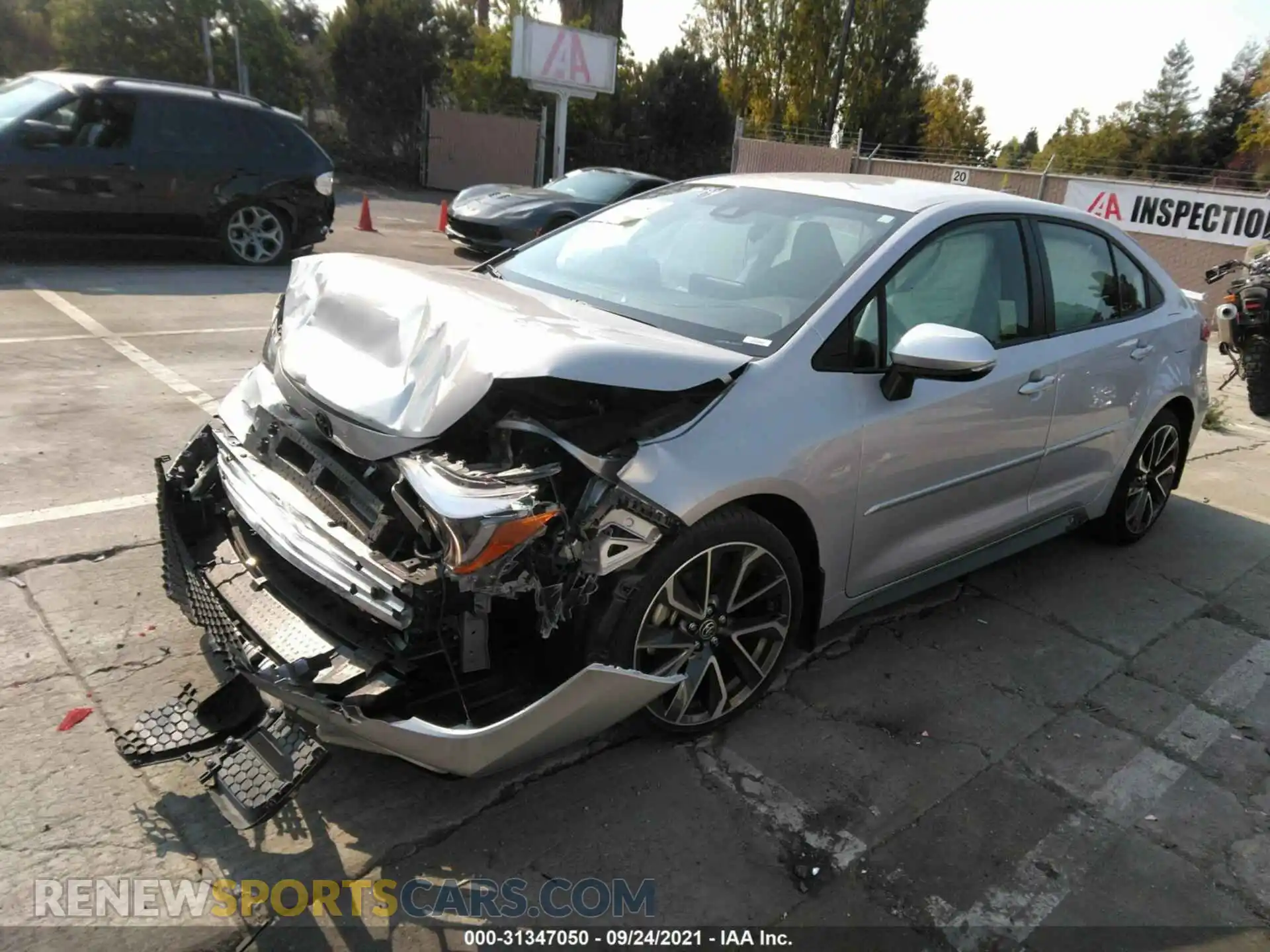 2 fotografías del automóvil dañado JTDS4MCE2MJ069090 TOYOTA COROLLA 2021