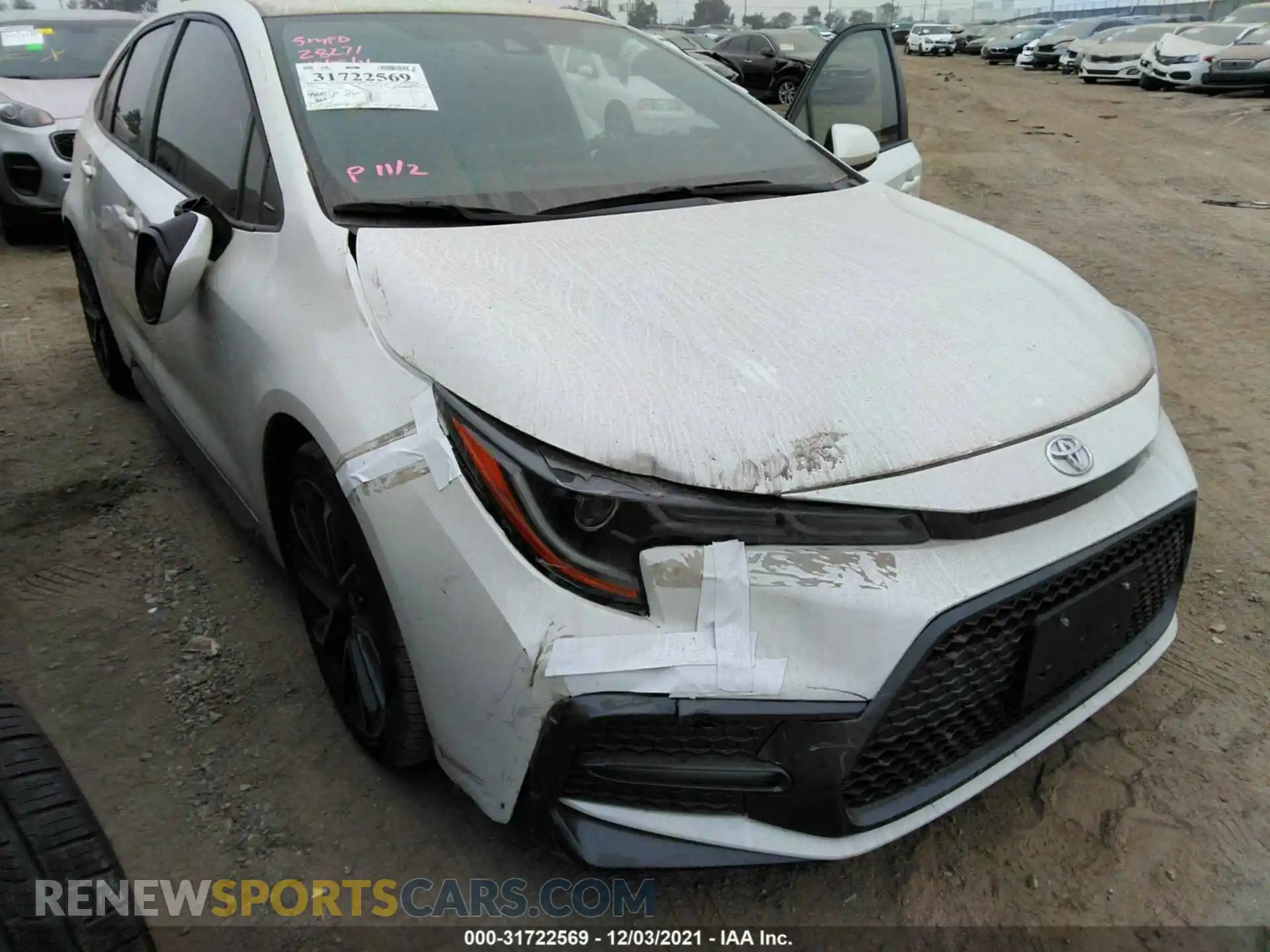 1 Photograph of a damaged car JTDS4MCE2MJ070207 TOYOTA COROLLA 2021