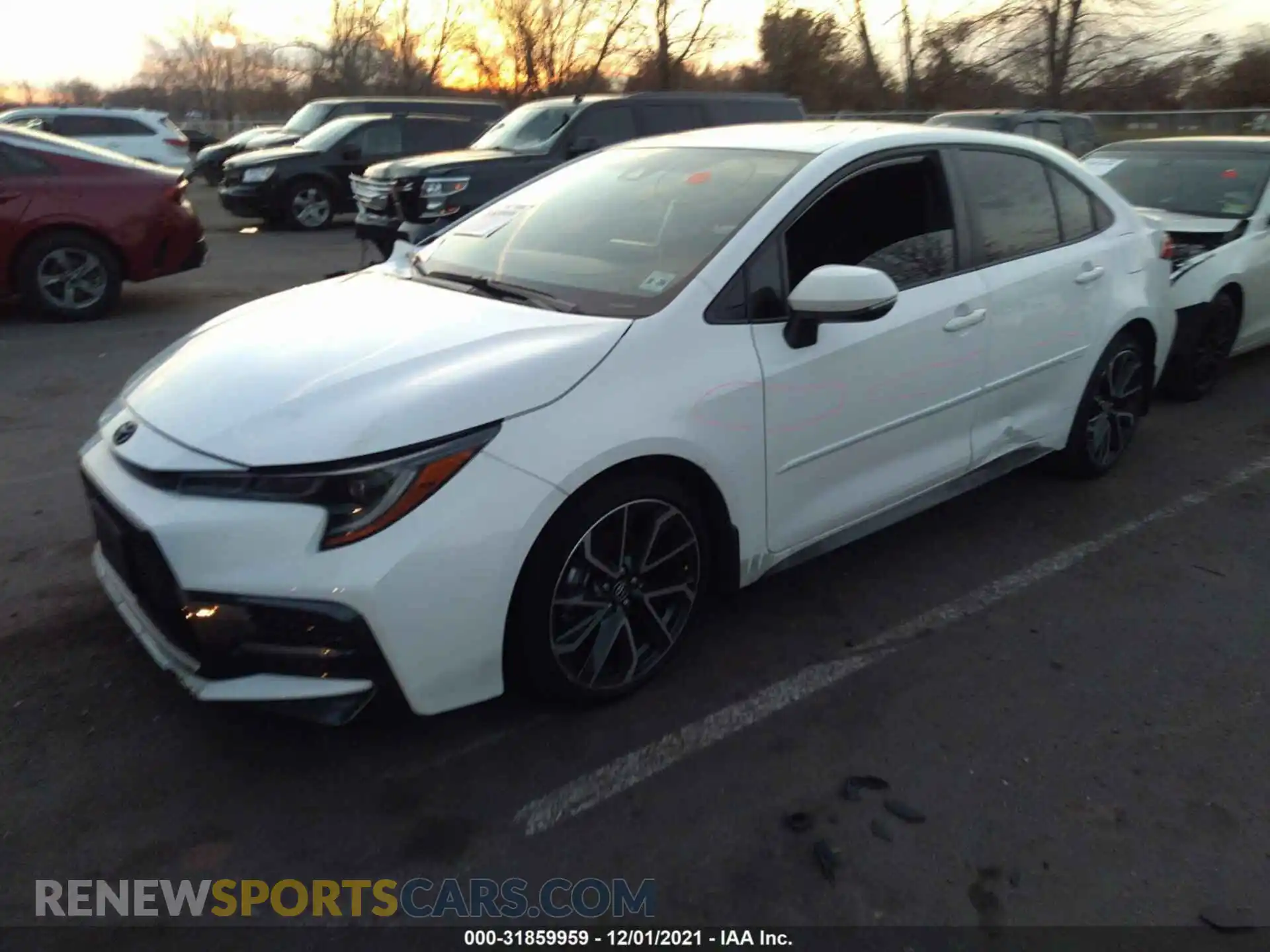 2 fotografías del automóvil dañado JTDS4MCE2MJ074158 TOYOTA COROLLA 2021