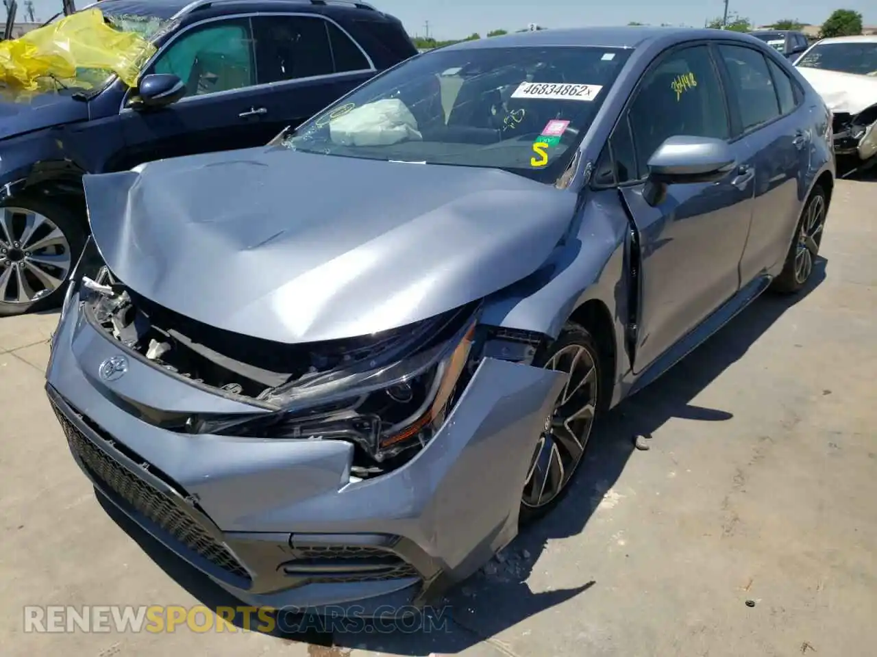 2 Photograph of a damaged car JTDS4MCE4MJ063758 TOYOTA COROLLA 2021