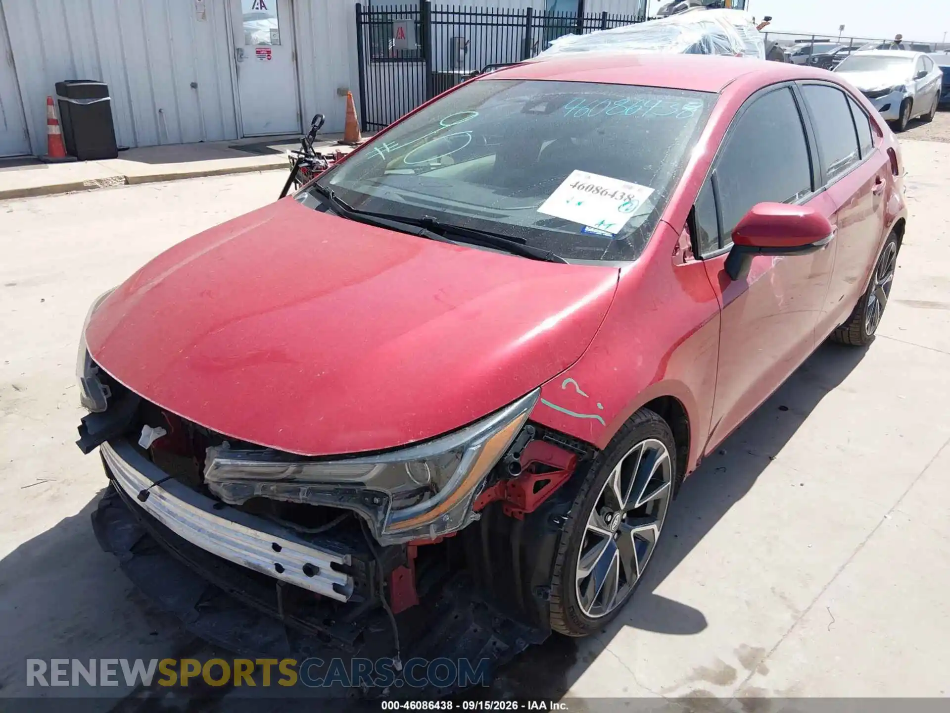 2 fotografías del automóvil dañado JTDS4MCE4MJ069110 TOYOTA COROLLA 2021