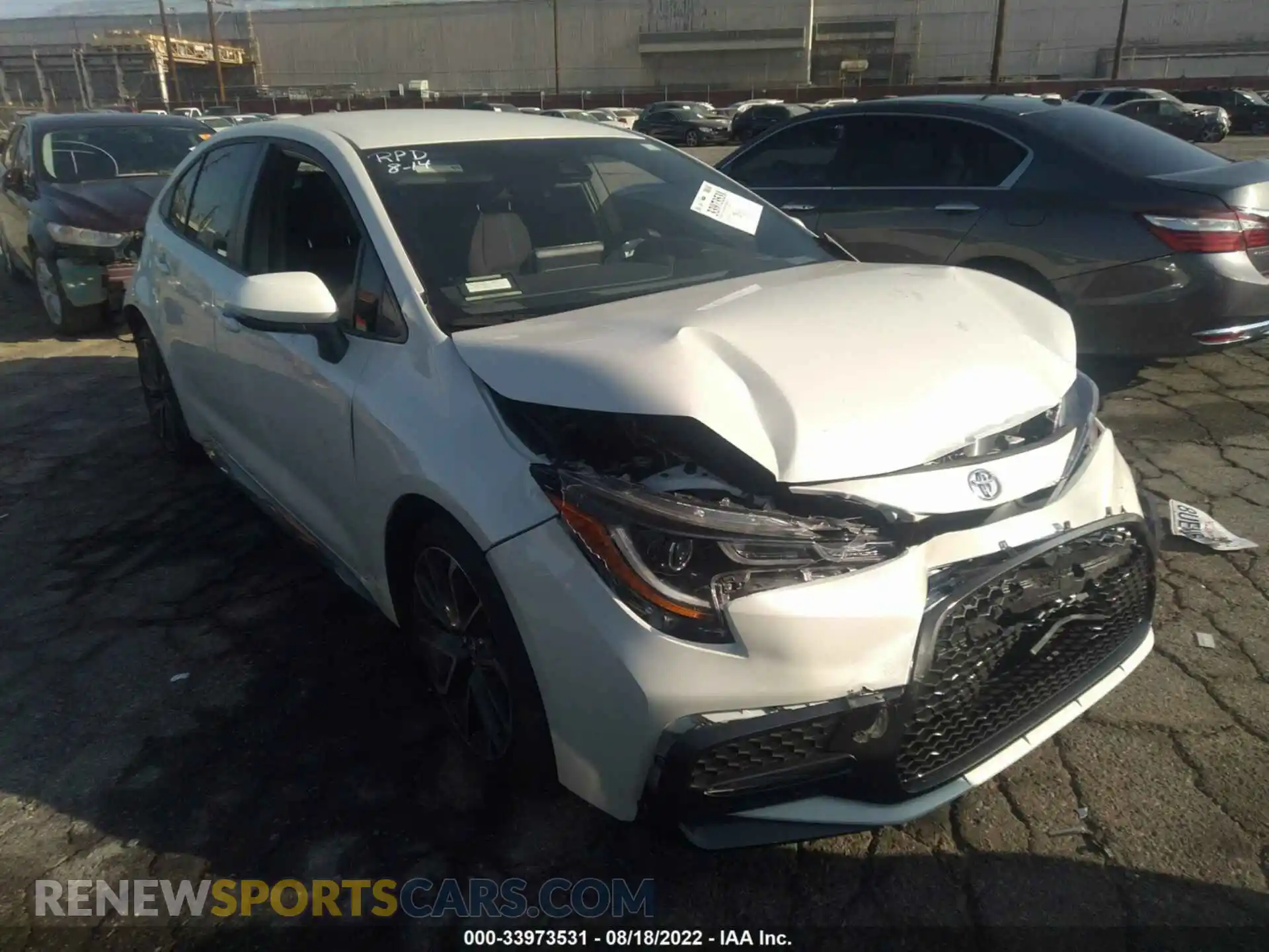 1 Photograph of a damaged car JTDS4MCE5MJ065079 TOYOTA COROLLA 2021