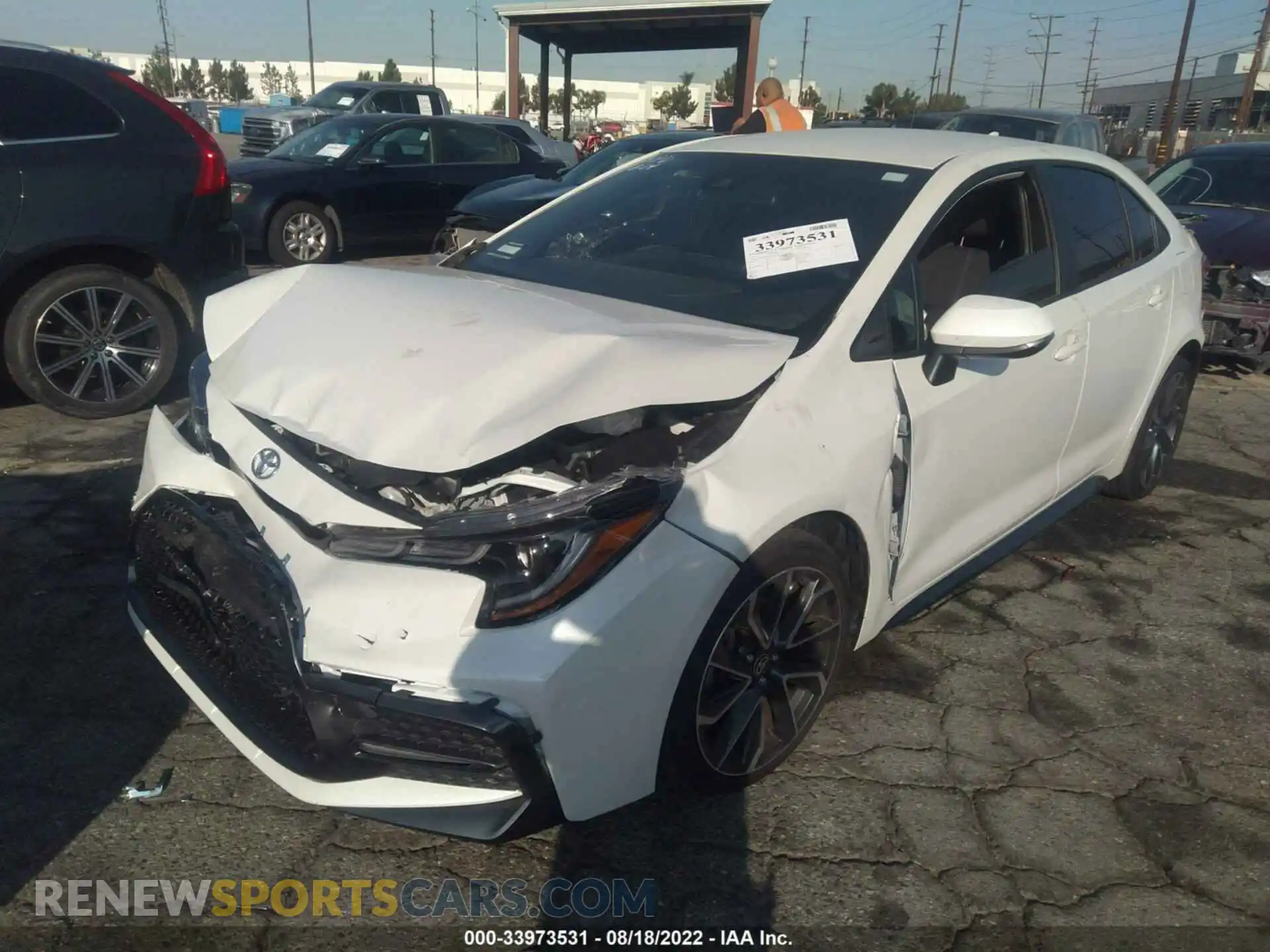 2 Photograph of a damaged car JTDS4MCE5MJ065079 TOYOTA COROLLA 2021