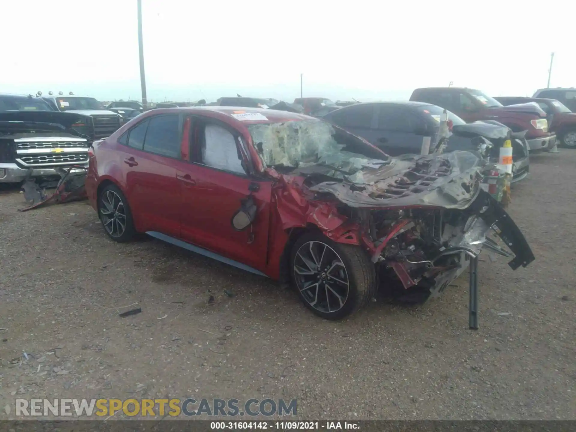 1 Photograph of a damaged car JTDS4MCE6MJ065673 TOYOTA COROLLA 2021