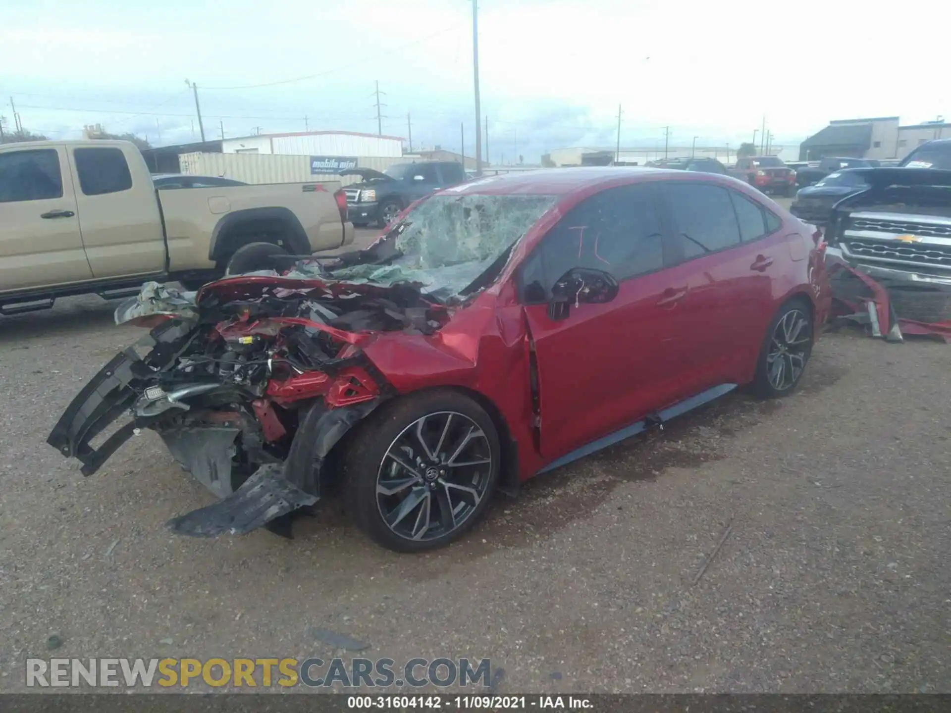 2 Photograph of a damaged car JTDS4MCE6MJ065673 TOYOTA COROLLA 2021