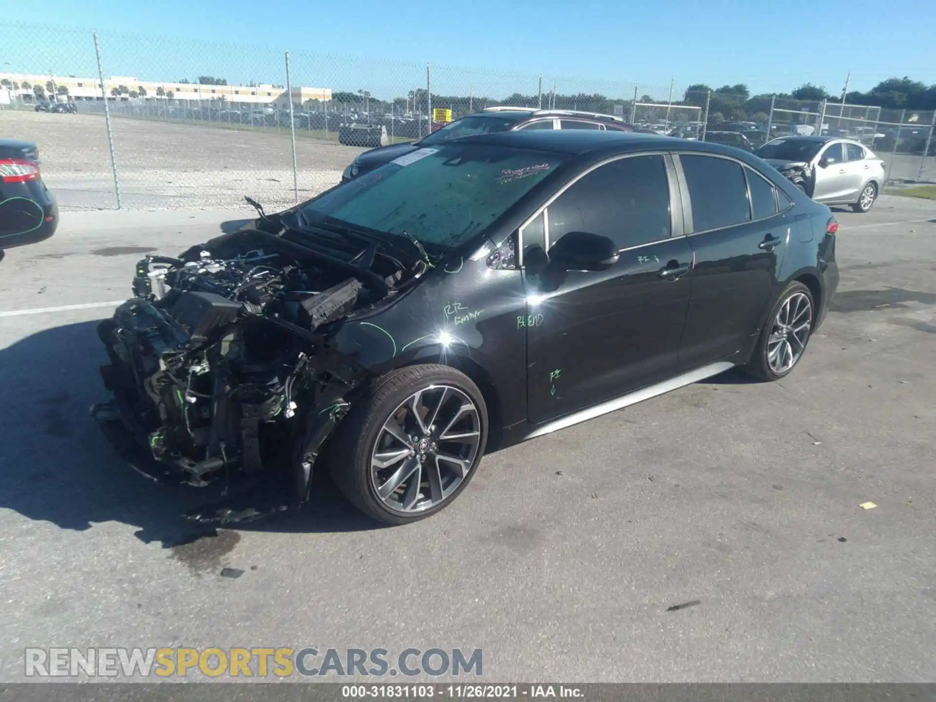 2 Photograph of a damaged car JTDS4MCE7MJ057565 TOYOTA COROLLA 2021