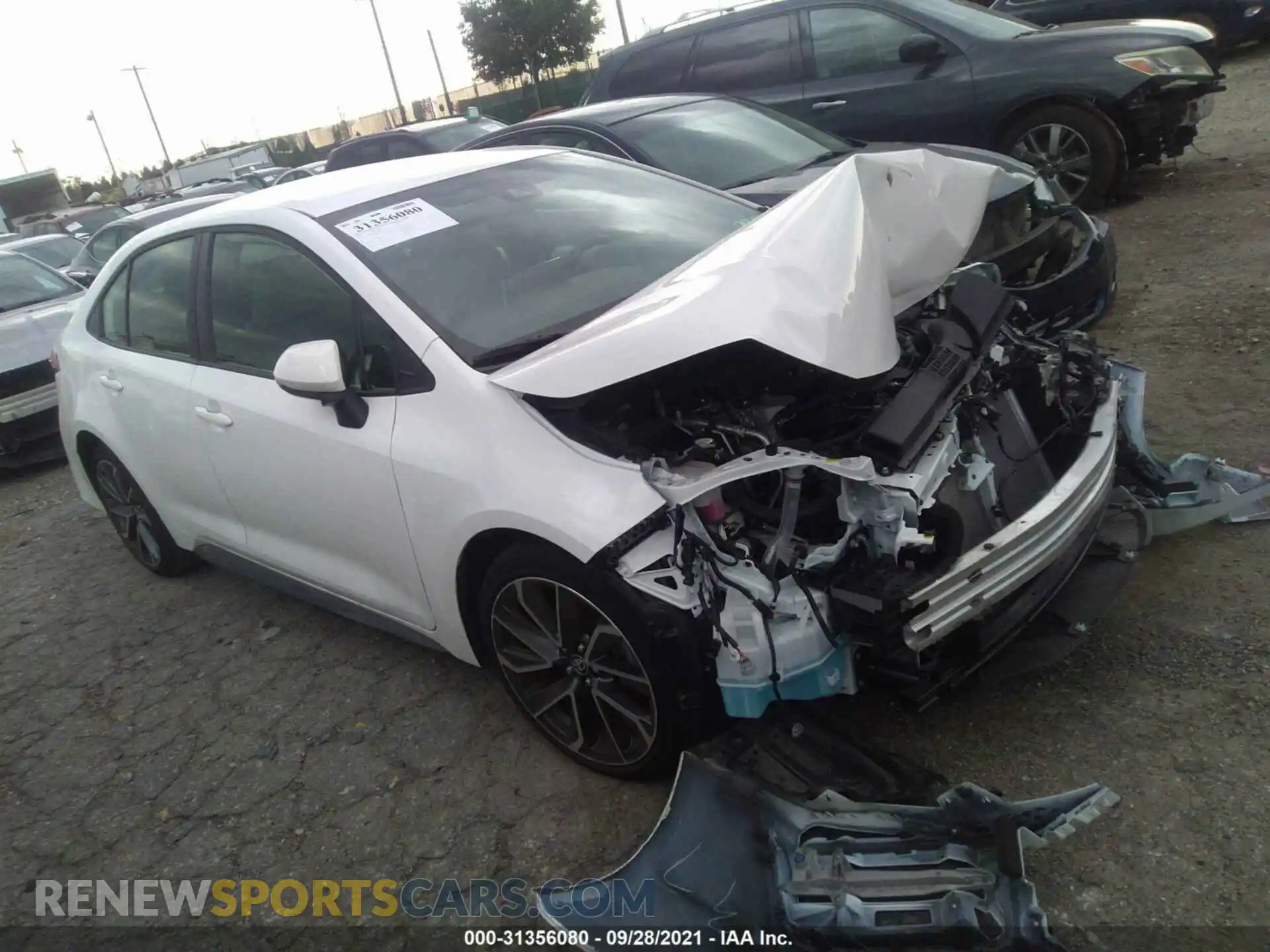 1 Photograph of a damaged car JTDS4MCE7MJ071093 TOYOTA COROLLA 2021