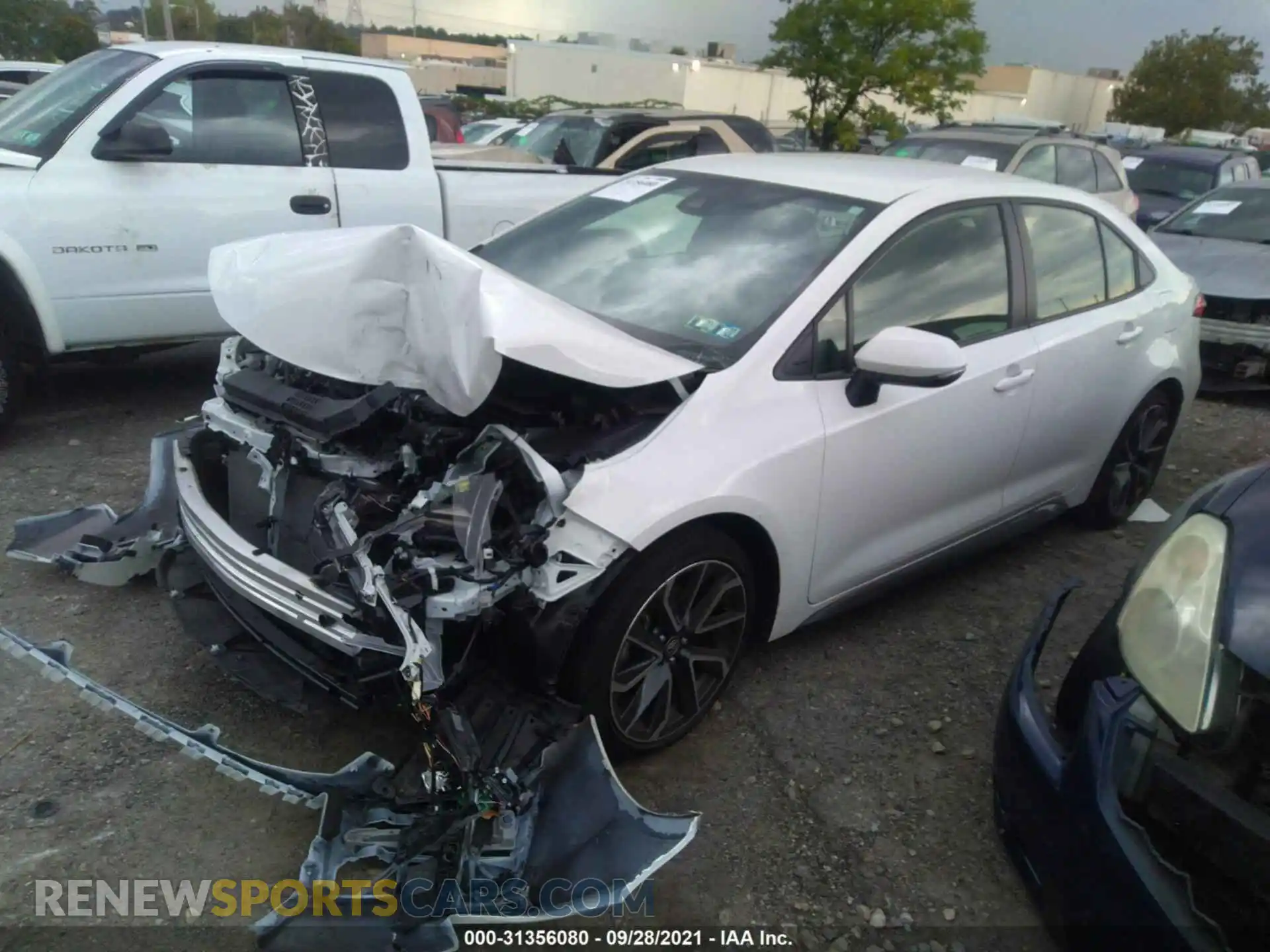2 Photograph of a damaged car JTDS4MCE7MJ071093 TOYOTA COROLLA 2021
