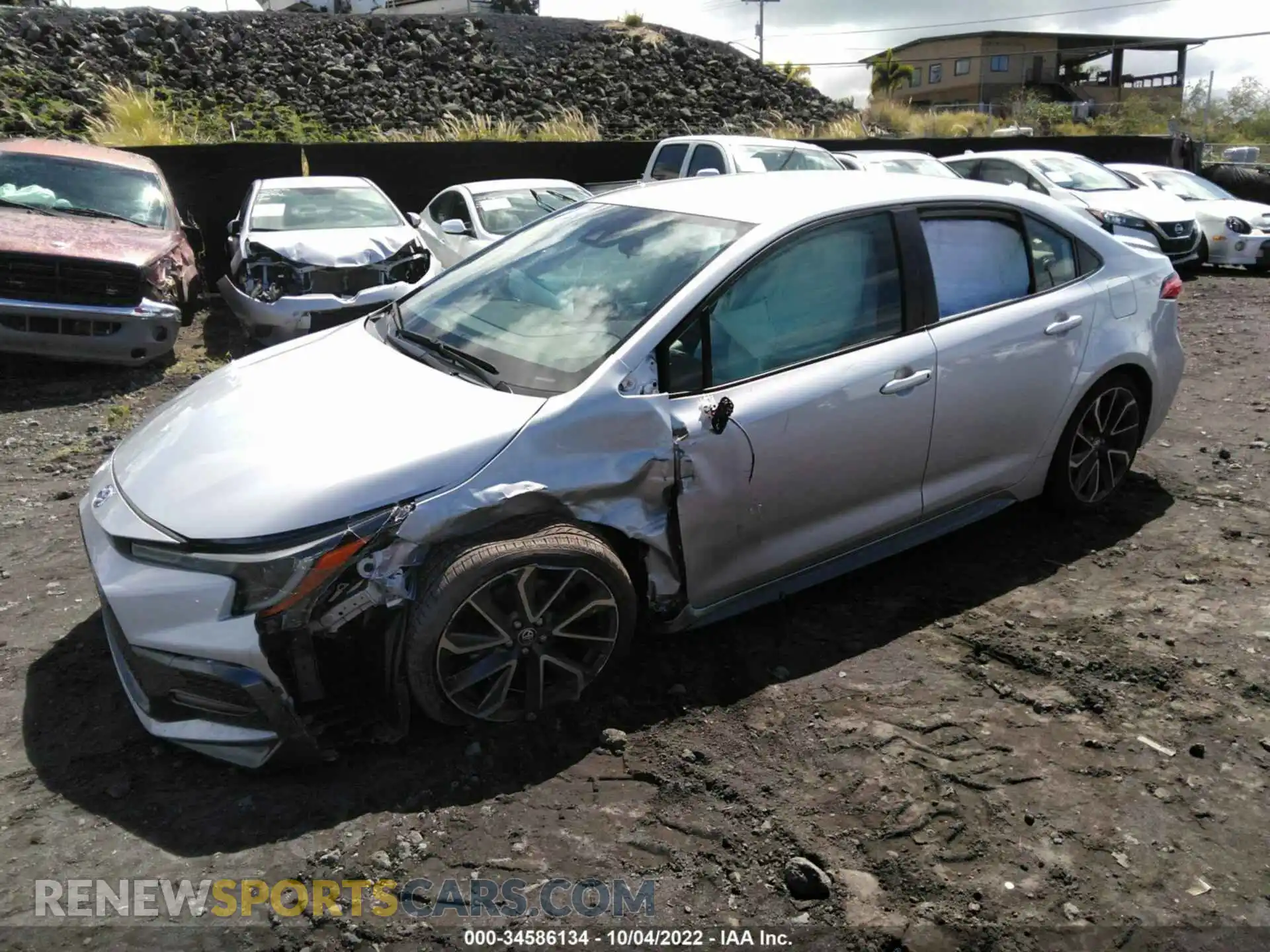 2 fotografías del automóvil dañado JTDS4MCE7MJ073460 TOYOTA COROLLA 2021