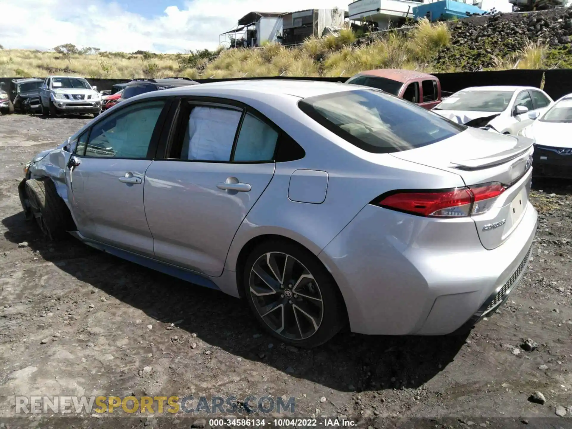 3 fotografías del automóvil dañado JTDS4MCE7MJ073460 TOYOTA COROLLA 2021