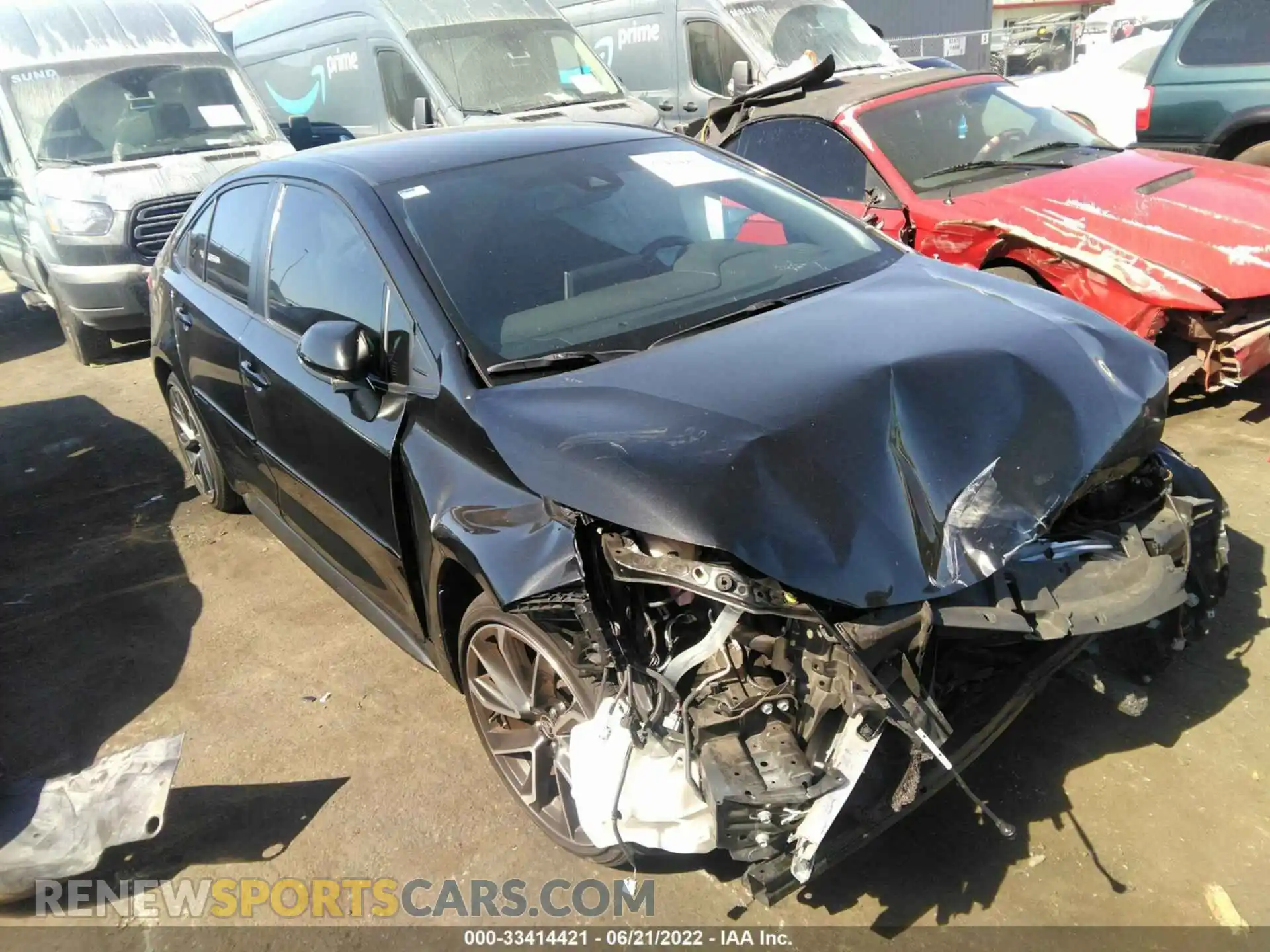 1 Photograph of a damaged car JTDS4MCE7MJ077976 TOYOTA COROLLA 2021