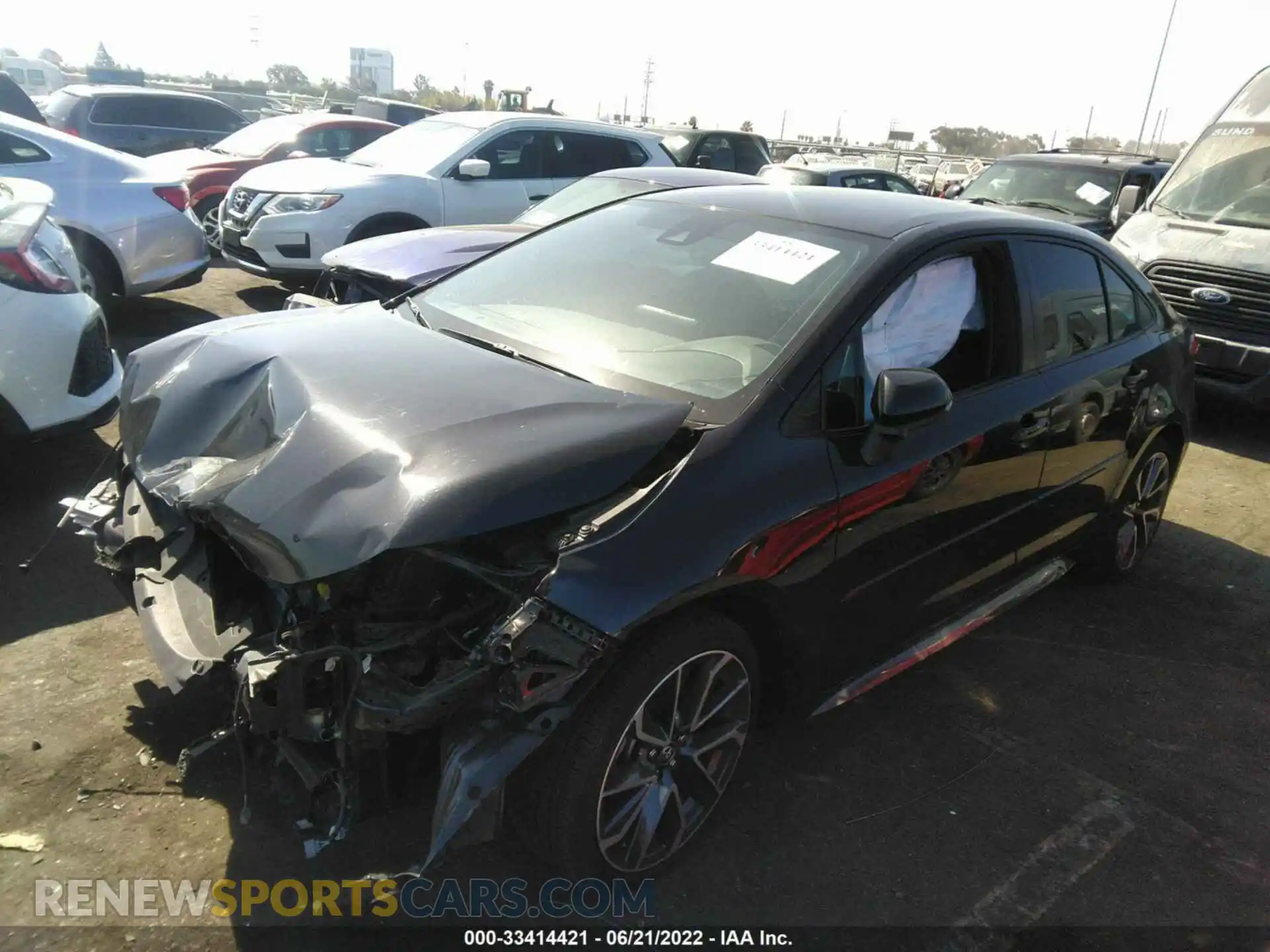 2 Photograph of a damaged car JTDS4MCE7MJ077976 TOYOTA COROLLA 2021