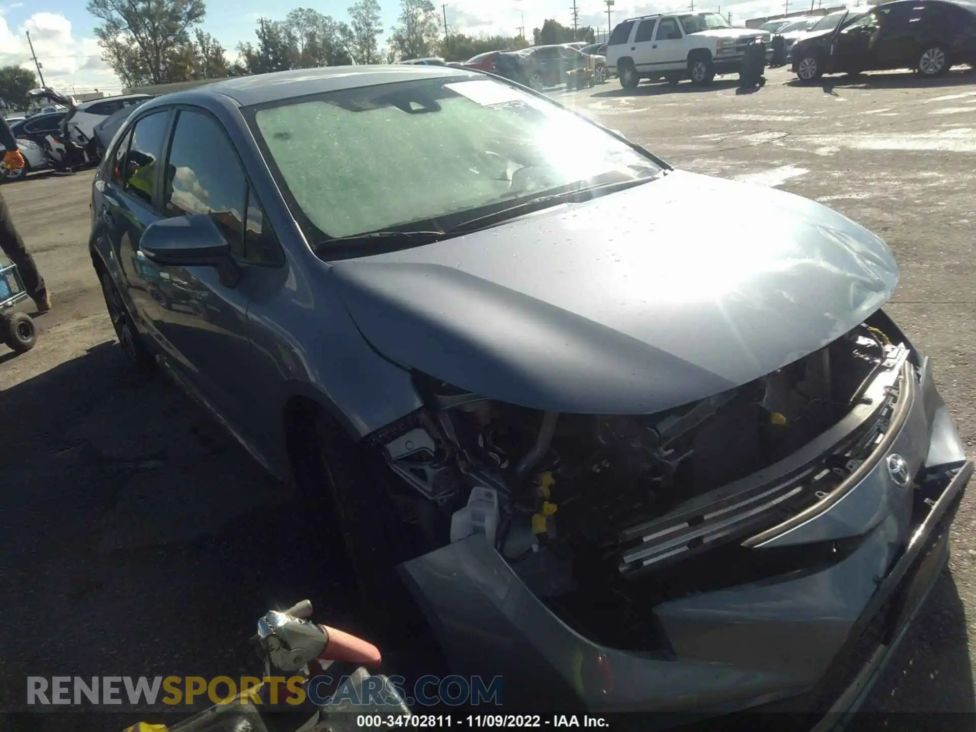 1 Photograph of a damaged car JTDS4MCE7MJ079355 TOYOTA COROLLA 2021