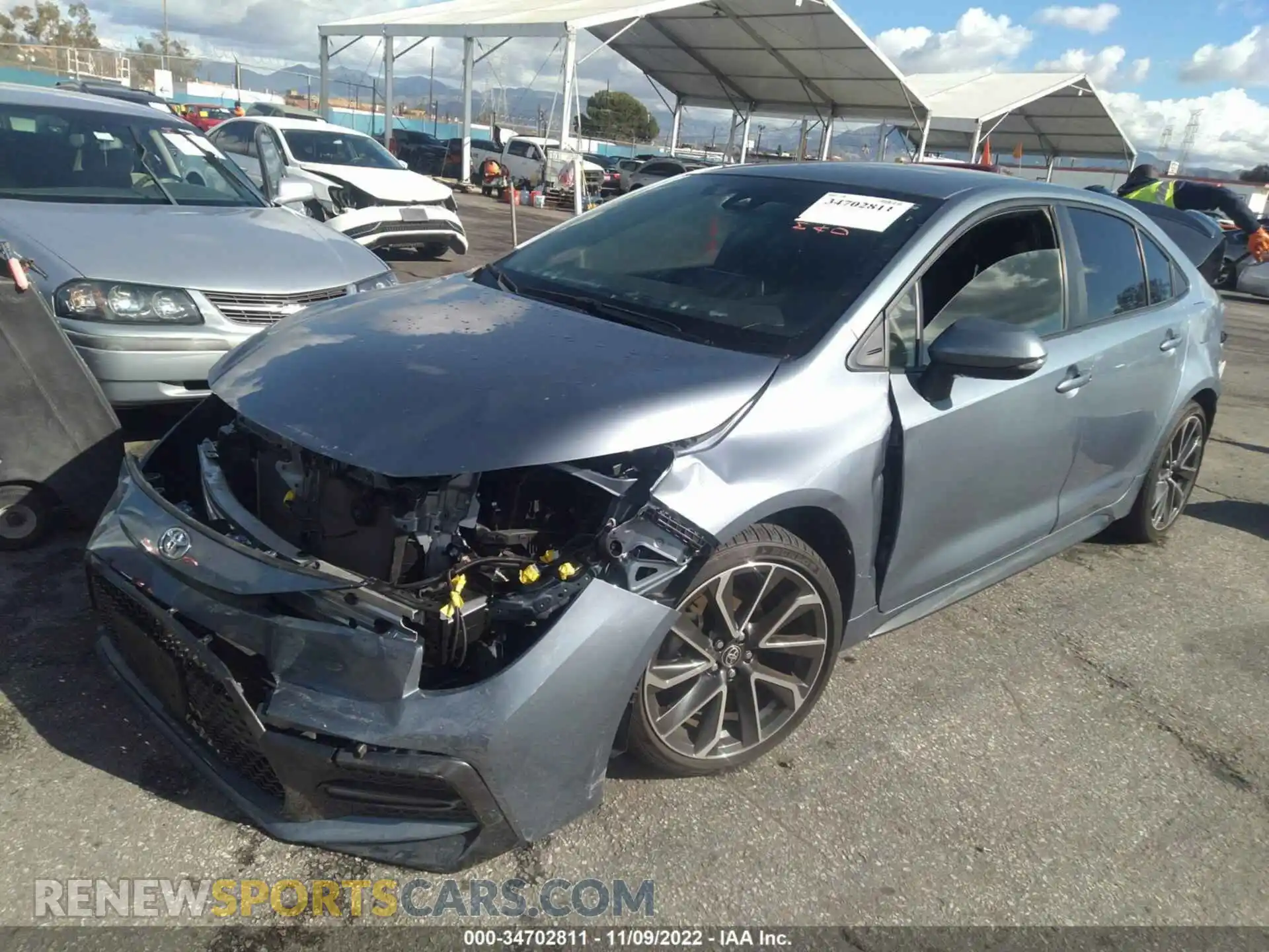 2 Photograph of a damaged car JTDS4MCE7MJ079355 TOYOTA COROLLA 2021