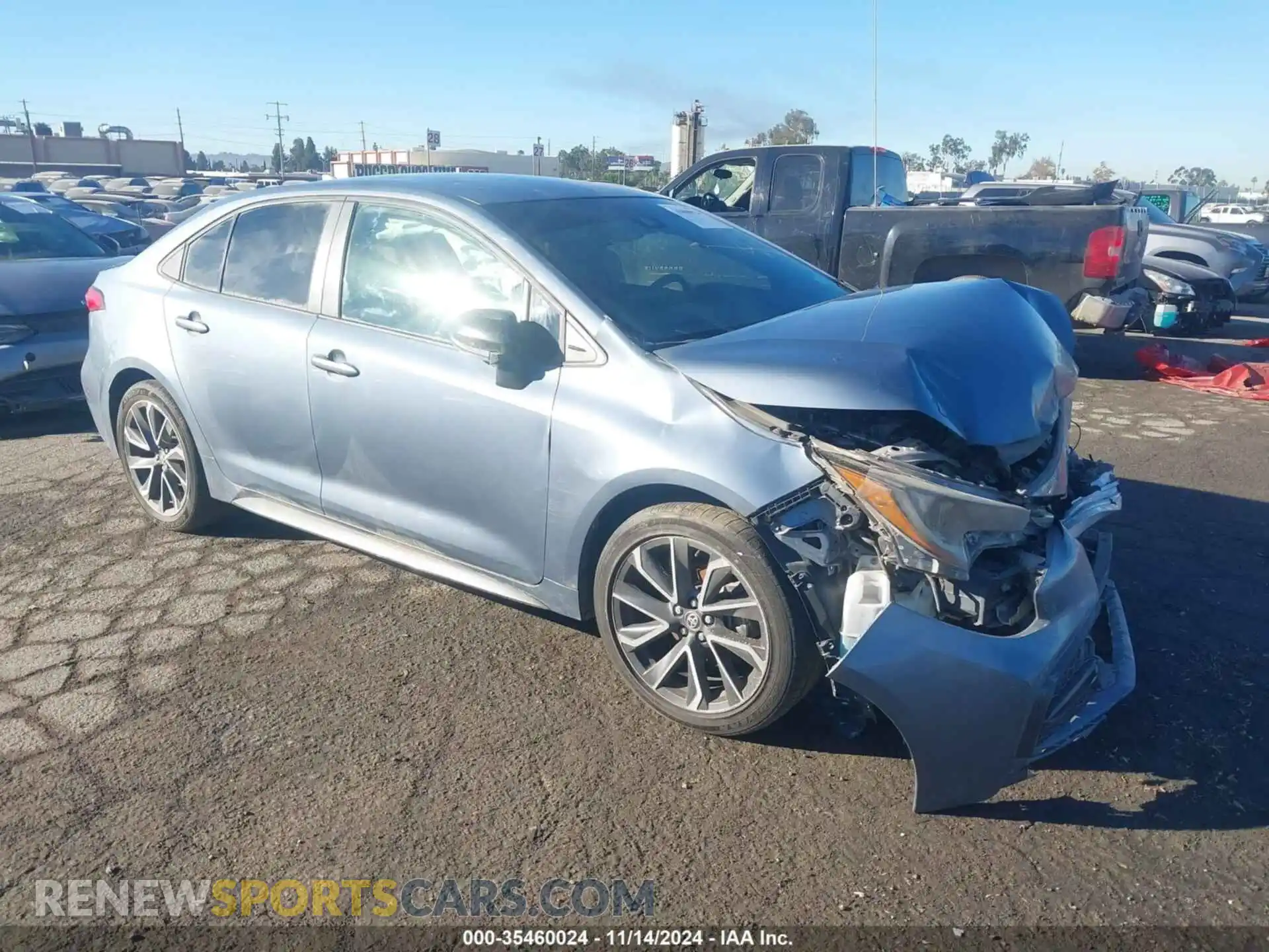 1 Photograph of a damaged car JTDS4MCE8MJ063066 TOYOTA COROLLA 2021