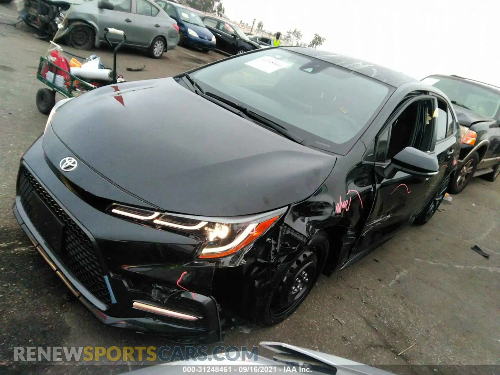 2 Photograph of a damaged car JTDS4MCE8MJ072544 TOYOTA COROLLA 2021