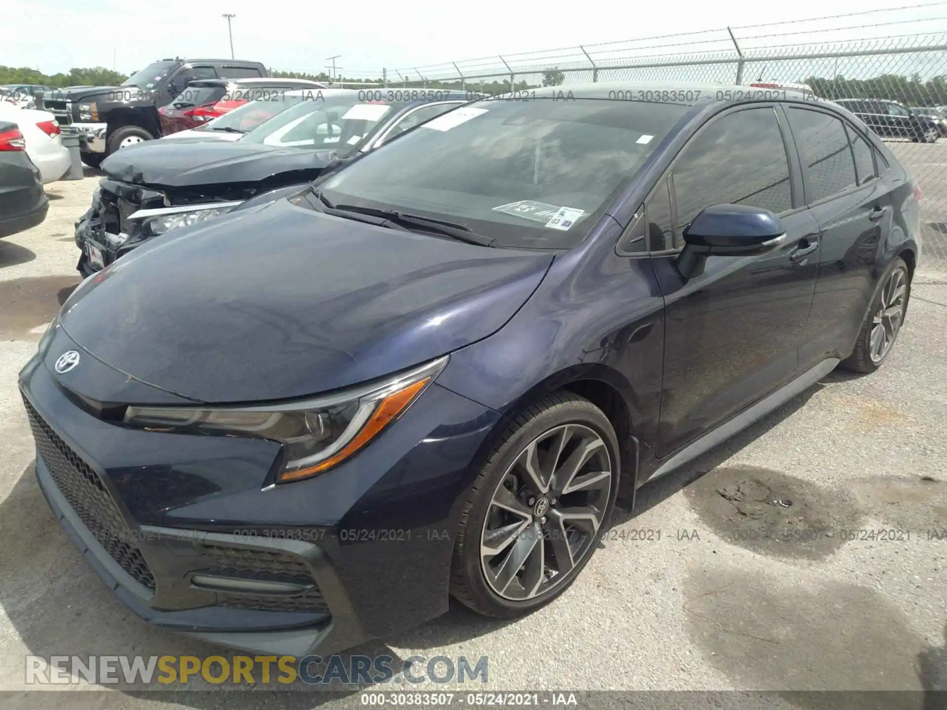 2 fotografías del automóvil dañado JTDS4MCE9MJ072052 TOYOTA COROLLA 2021