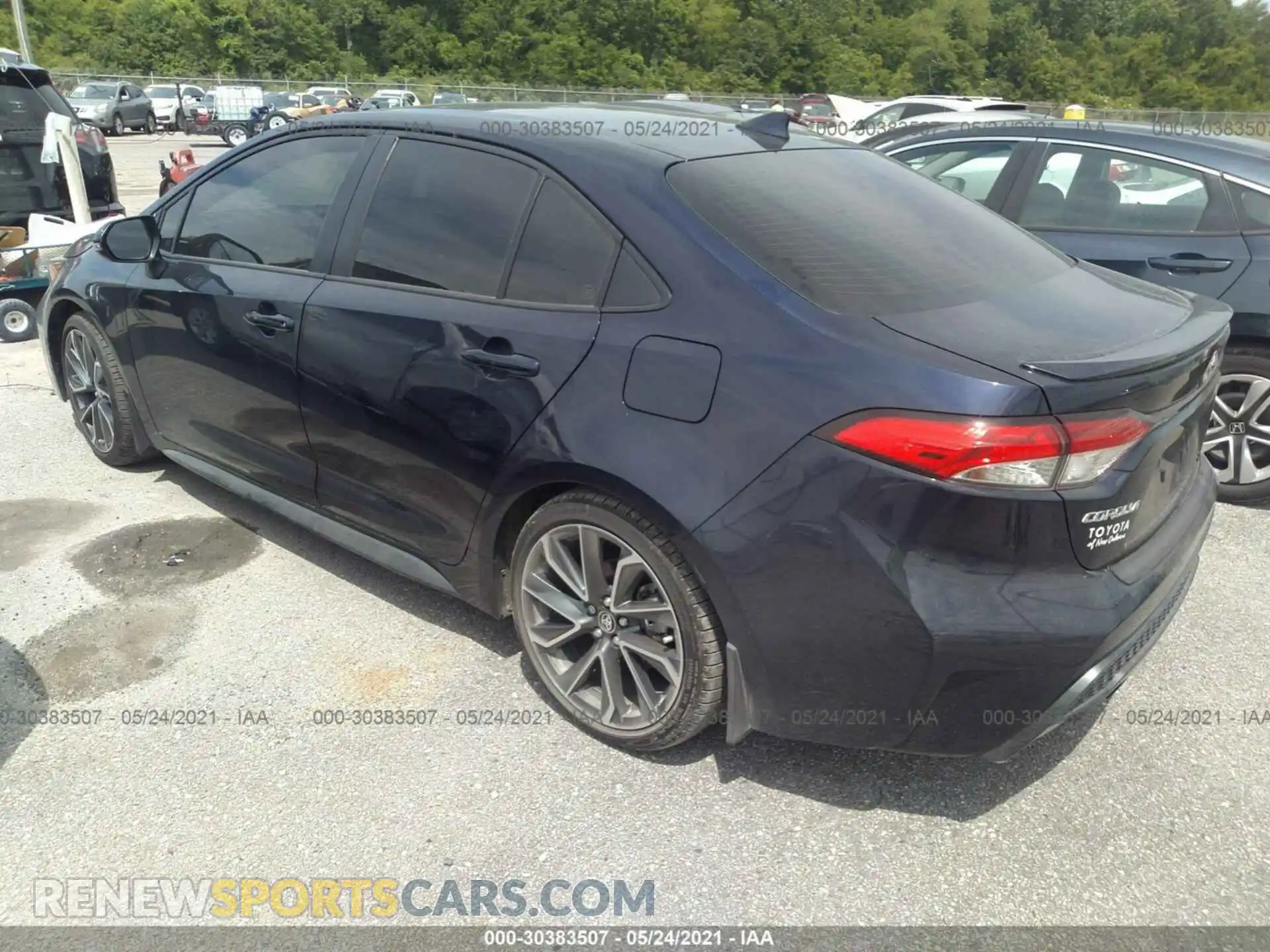 3 fotografías del automóvil dañado JTDS4MCE9MJ072052 TOYOTA COROLLA 2021