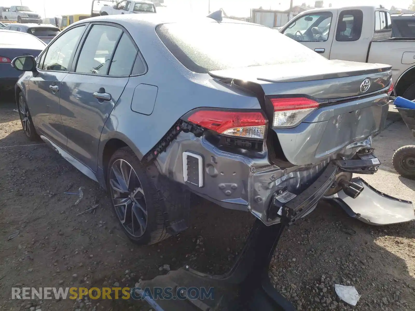 3 fotografías del automóvil dañado JTDS4MCE9MJ073587 TOYOTA COROLLA 2021