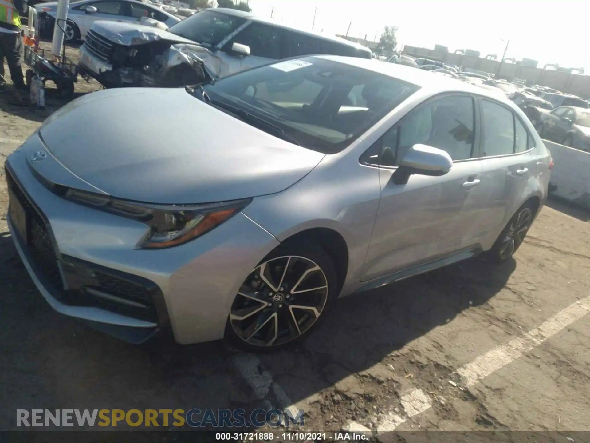 2 fotografías del automóvil dañado JTDS4MCE9MJ077882 TOYOTA COROLLA 2021