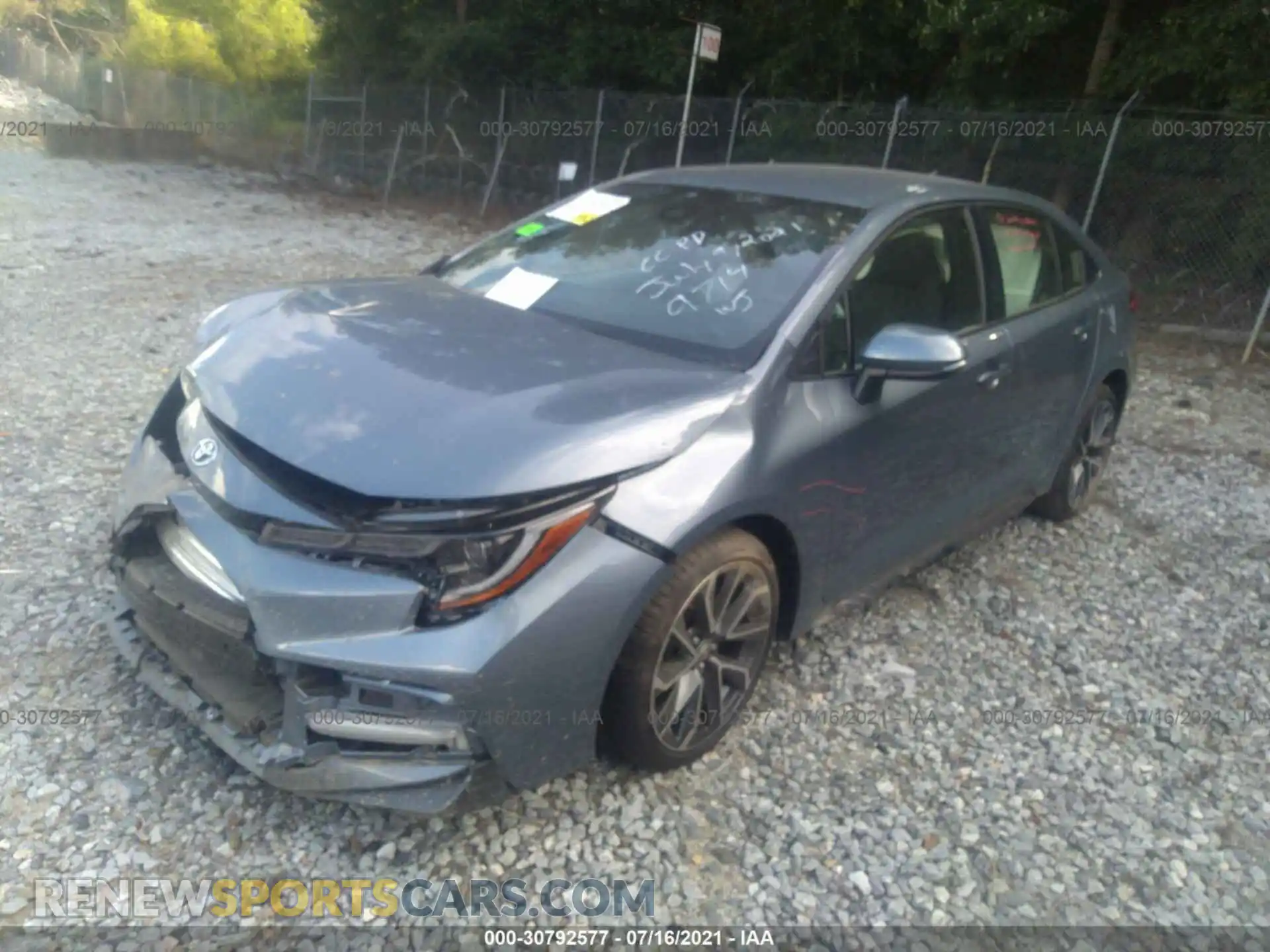 2 Фотография поврежденного автомобиля JTDS4MCE9MJ079714 TOYOTA COROLLA 2021