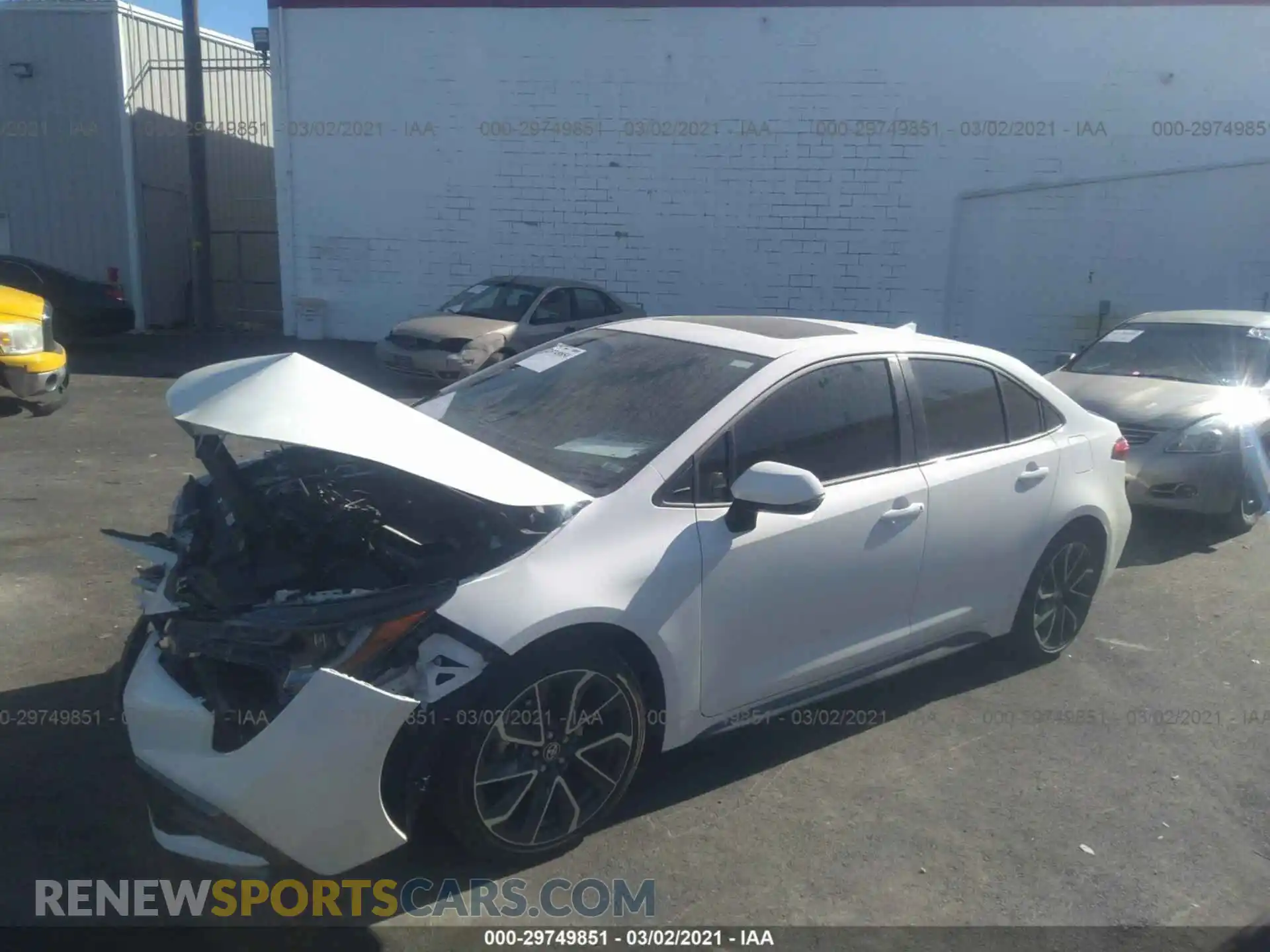 2 Photograph of a damaged car JTDT4MCE2MJ068249 TOYOTA COROLLA 2021