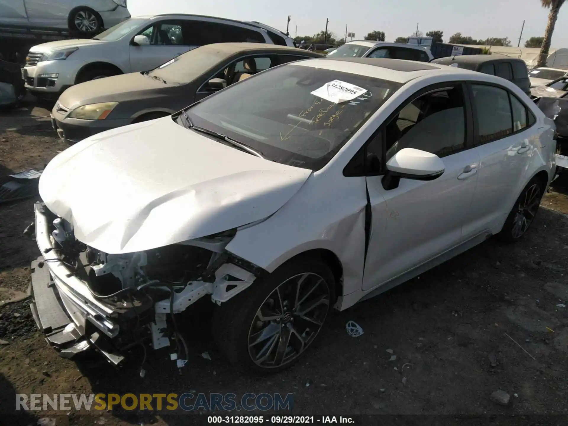2 Photograph of a damaged car JTDT4MCE4MJ064557 TOYOTA COROLLA 2021