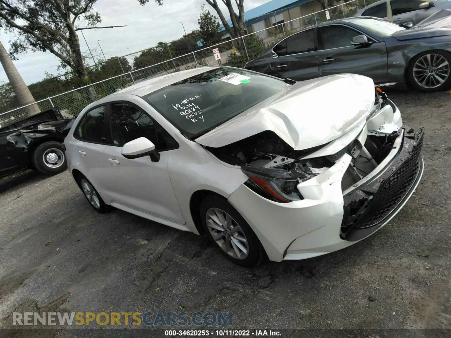 1 Photograph of a damaged car JTDVPMAE3MJ120555 TOYOTA COROLLA 2021